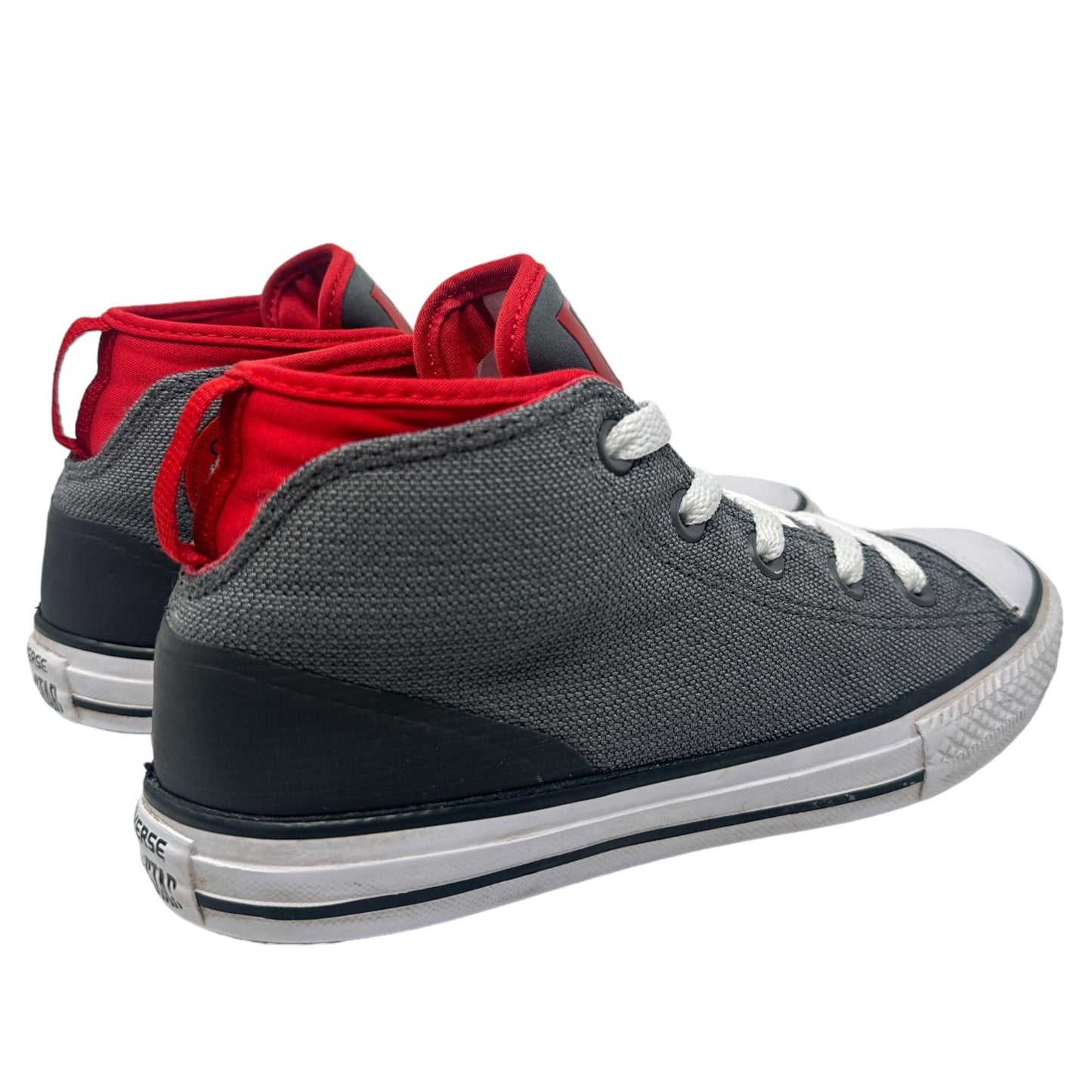 Converse Boys Junior 3 CTAS Syde Street Thunder Mid-Top Casino Sneakers Red Gray