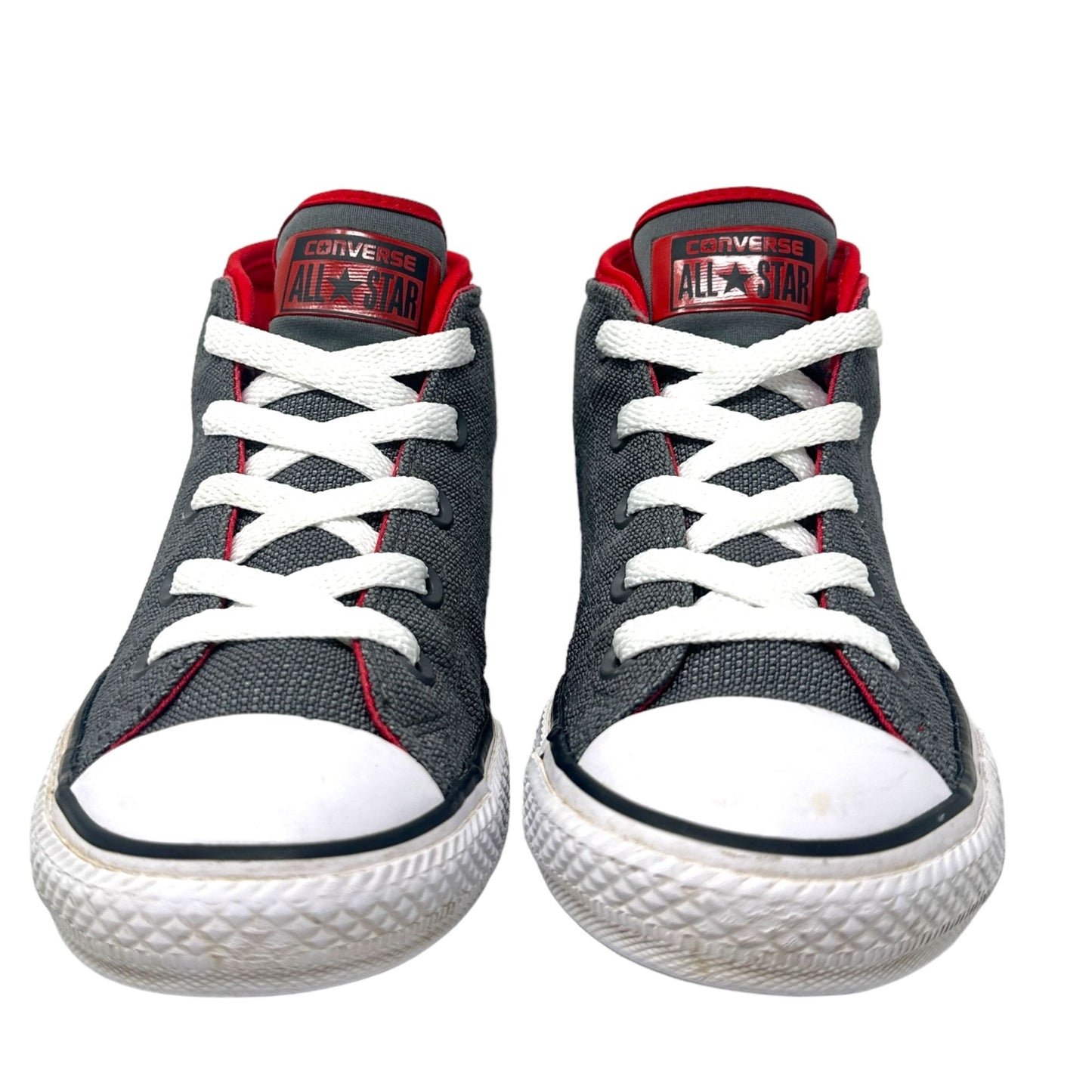 Converse Boys Junior 3 CTAS Syde Street Thunder Mid-Top Casino Sneakers Red Gray