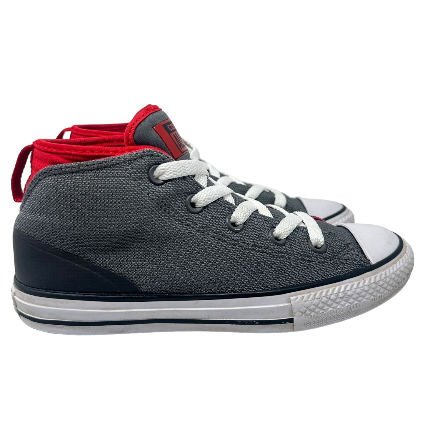 Converse Boys Junior 3 CTAS Syde Street Thunder Mid-Top Casino Sneakers Red Gray