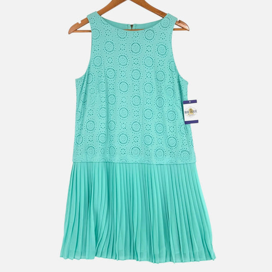 Ann Taylor LOFT Sleeveless Dress Drop Waist 10 Feminine Soft Girl Office Wear