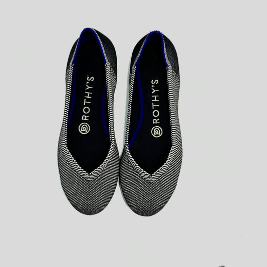 Rothys The Flat Birdseye Cloud Gray 6.5 Knit Ballet Flat Comfortable Sustainable