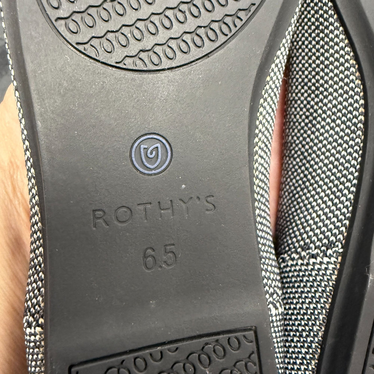 Rothys The Flat Birdseye Cloud Gray 6.5 Knit Ballet Flat Comfortable Sustainable