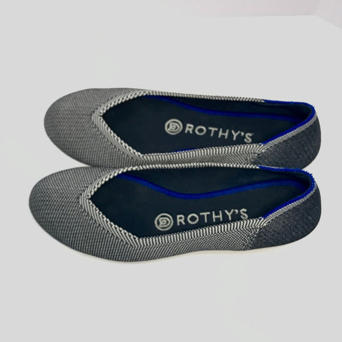 Rothys The Flat Birdseye Cloud Gray 6.5 Knit Ballet Flat Comfortable Sustainable