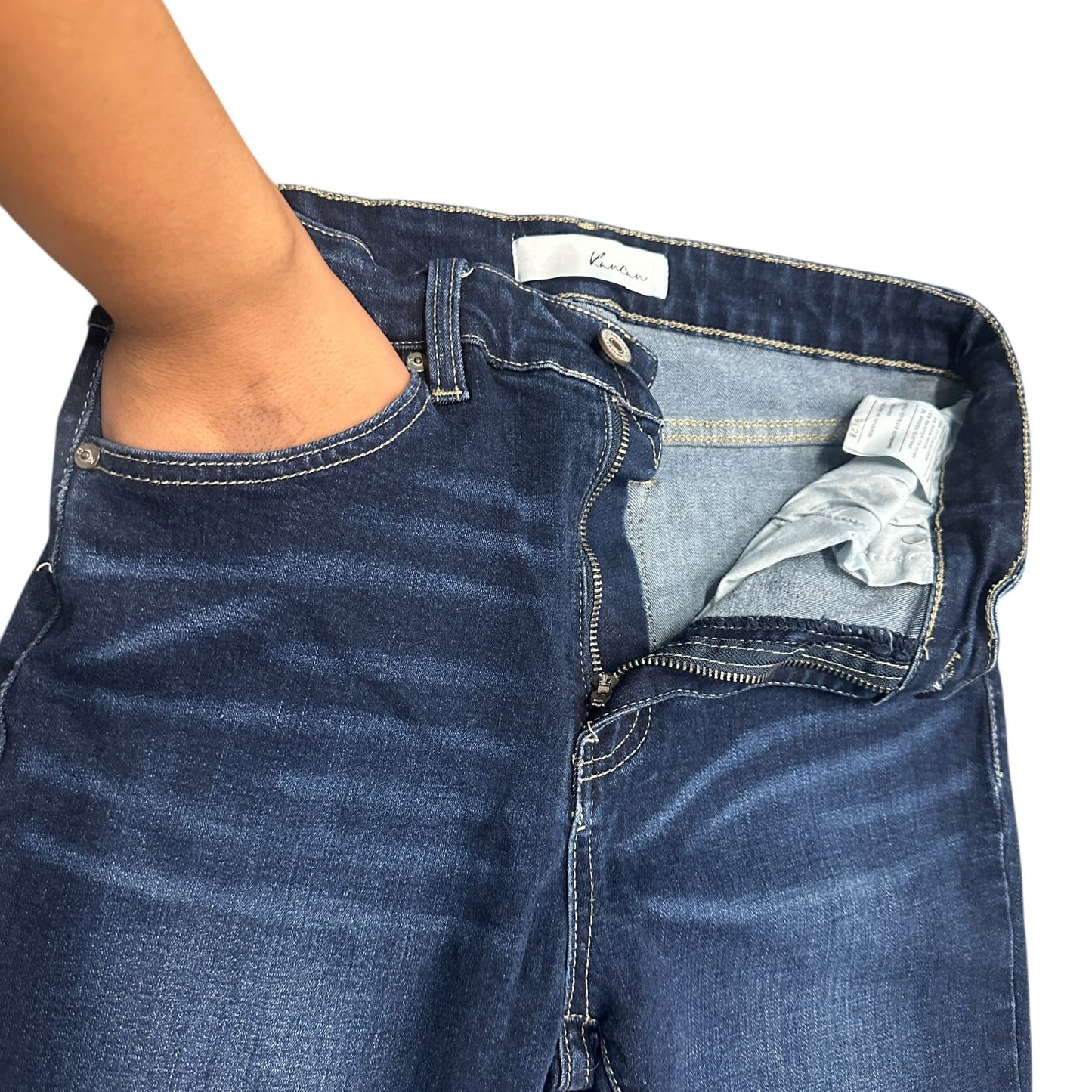 KanCan Womens 28 Nadine High Rise Super Skinny Jeans Dark Wash Stretch Pockets