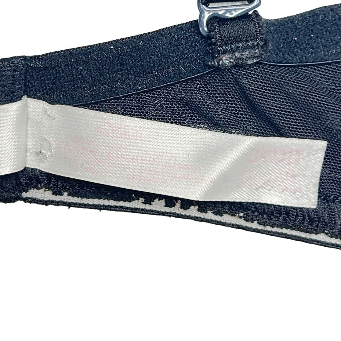 Victoria's Secret PINK 34DD Black Bra Cheetah Print Criss Cross Back Underwire