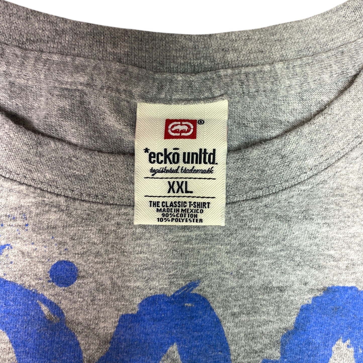Vintage Ecko Unltd XXL Gray Overcome Overturn Graphic T-Shirt Skull Prison Bars