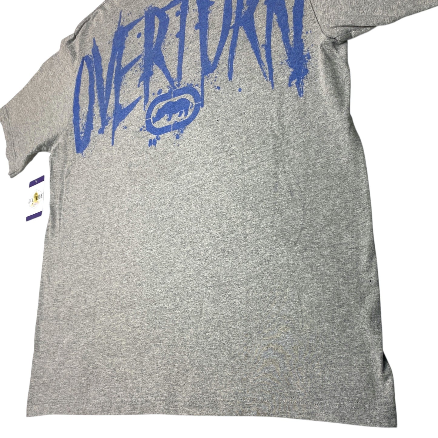 Vintage Ecko Unltd XXL Gray Overcome Overturn Graphic T-Shirt Skull Prison Bars