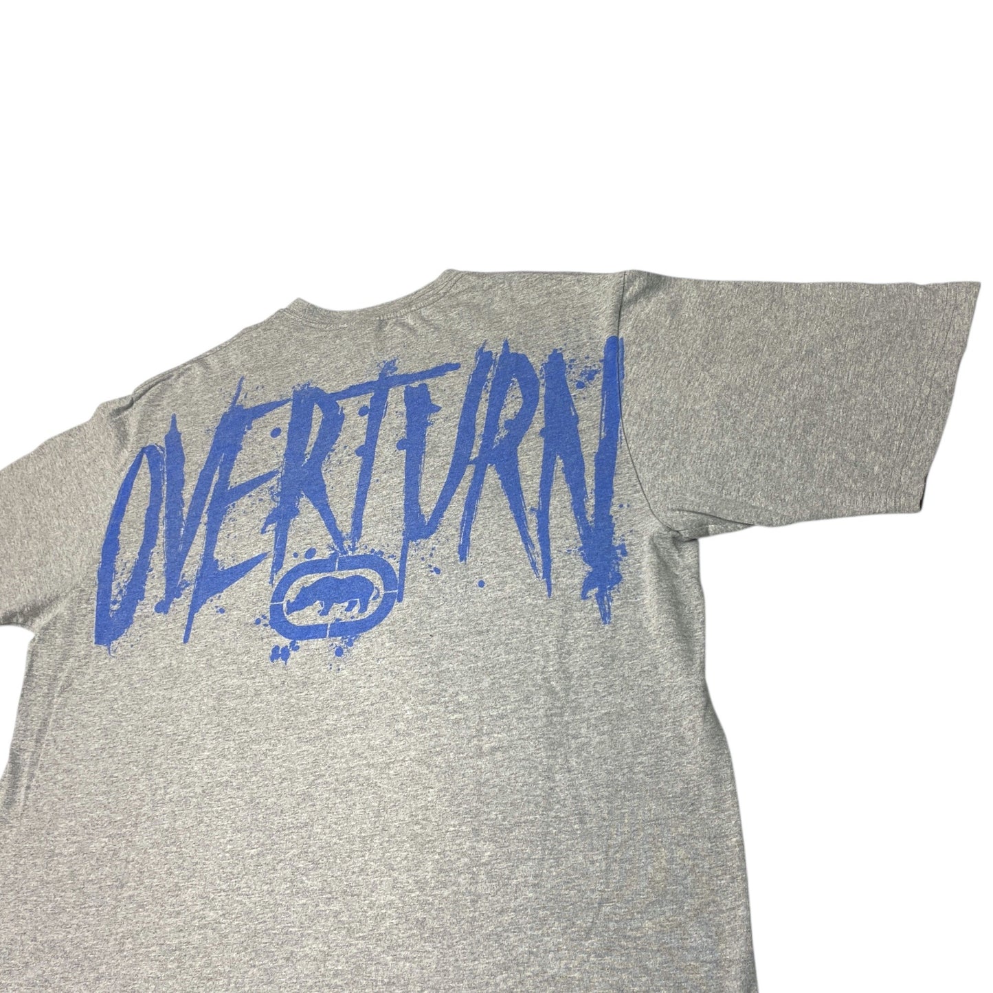 Vintage Ecko Unltd XXL Gray Overcome Overturn Graphic T-Shirt Skull Prison Bars