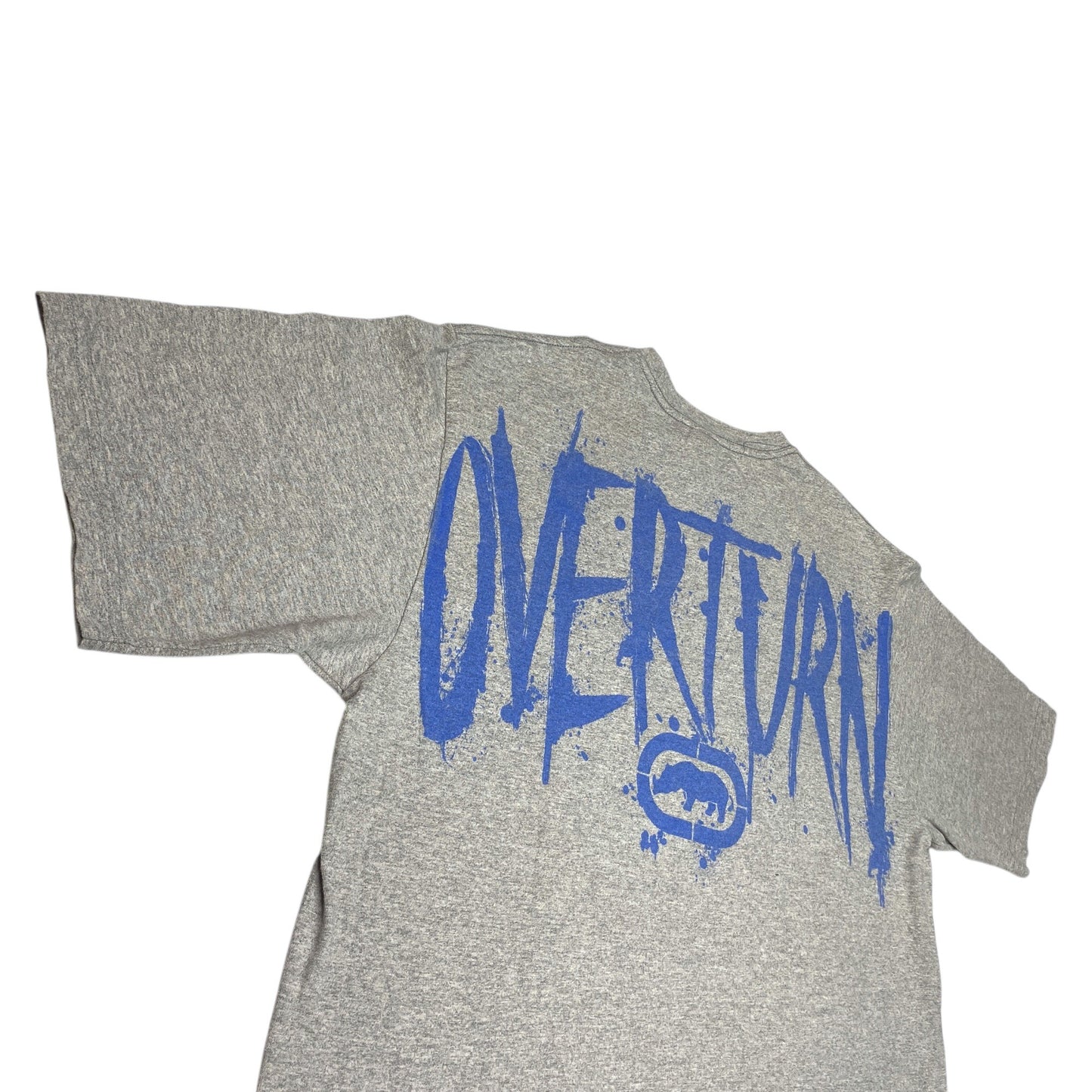 Vintage Ecko Unltd XXL Gray Overcome Overturn Graphic T-Shirt Skull Prison Bars