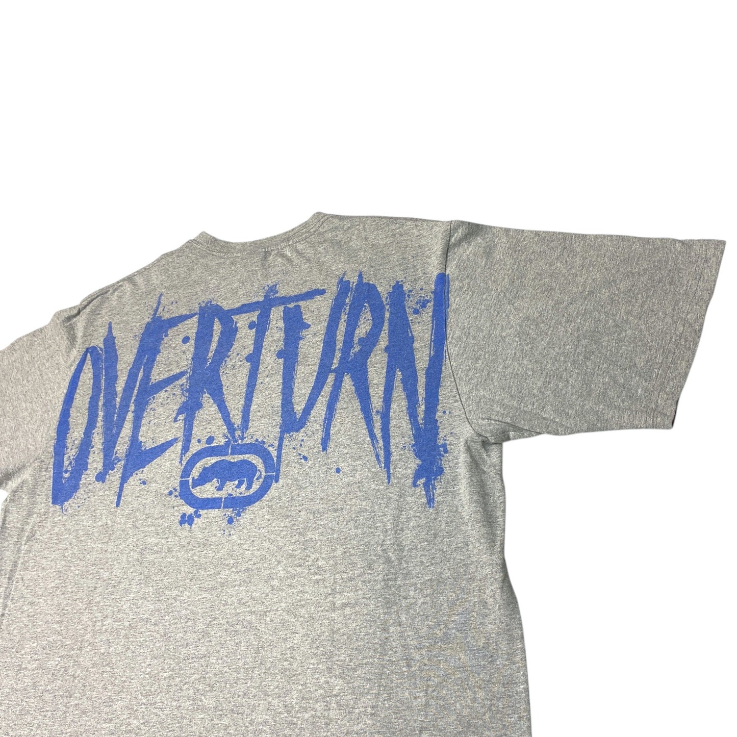 Vintage Ecko Unltd XXL Gray Overcome Overturn Graphic T-Shirt Skull Prison Bars