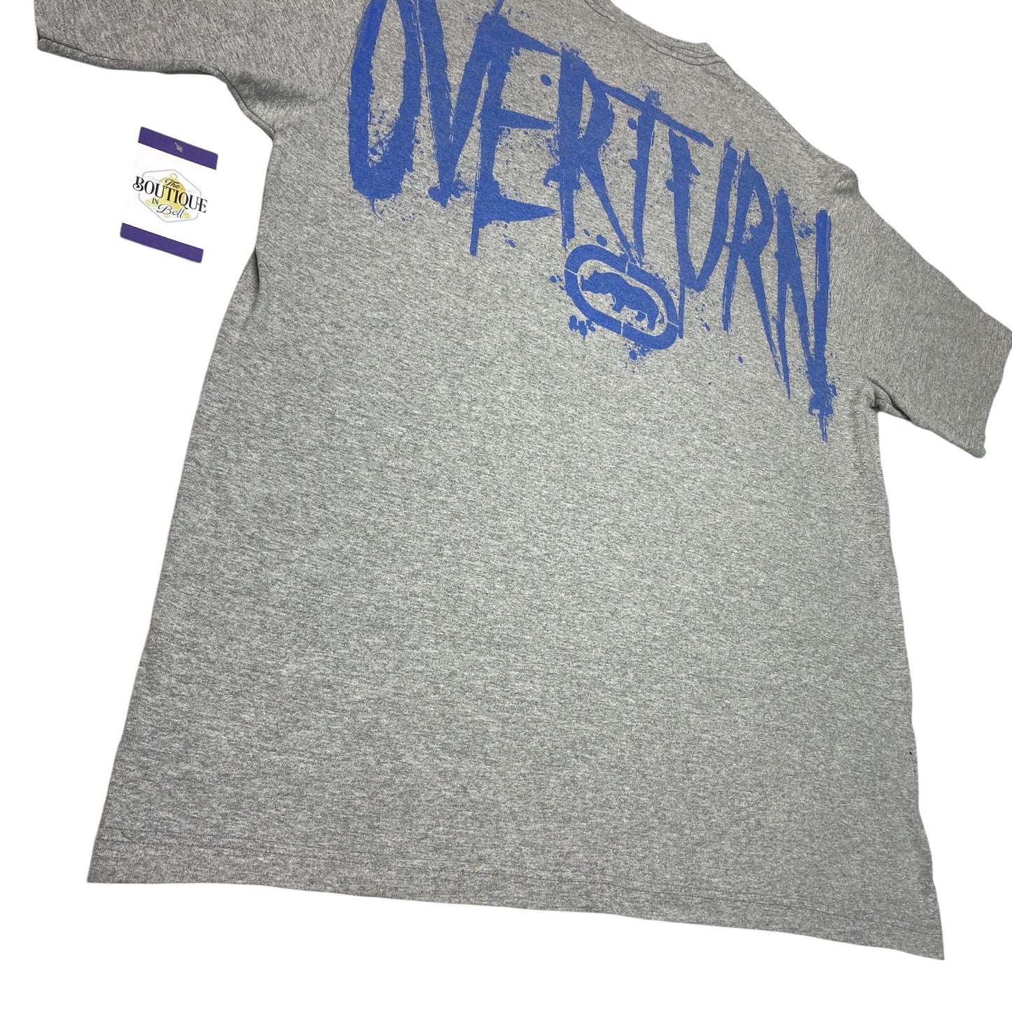 Vintage Ecko Unltd XXL Gray Overcome Overturn Graphic T-Shirt Skull Prison Bars