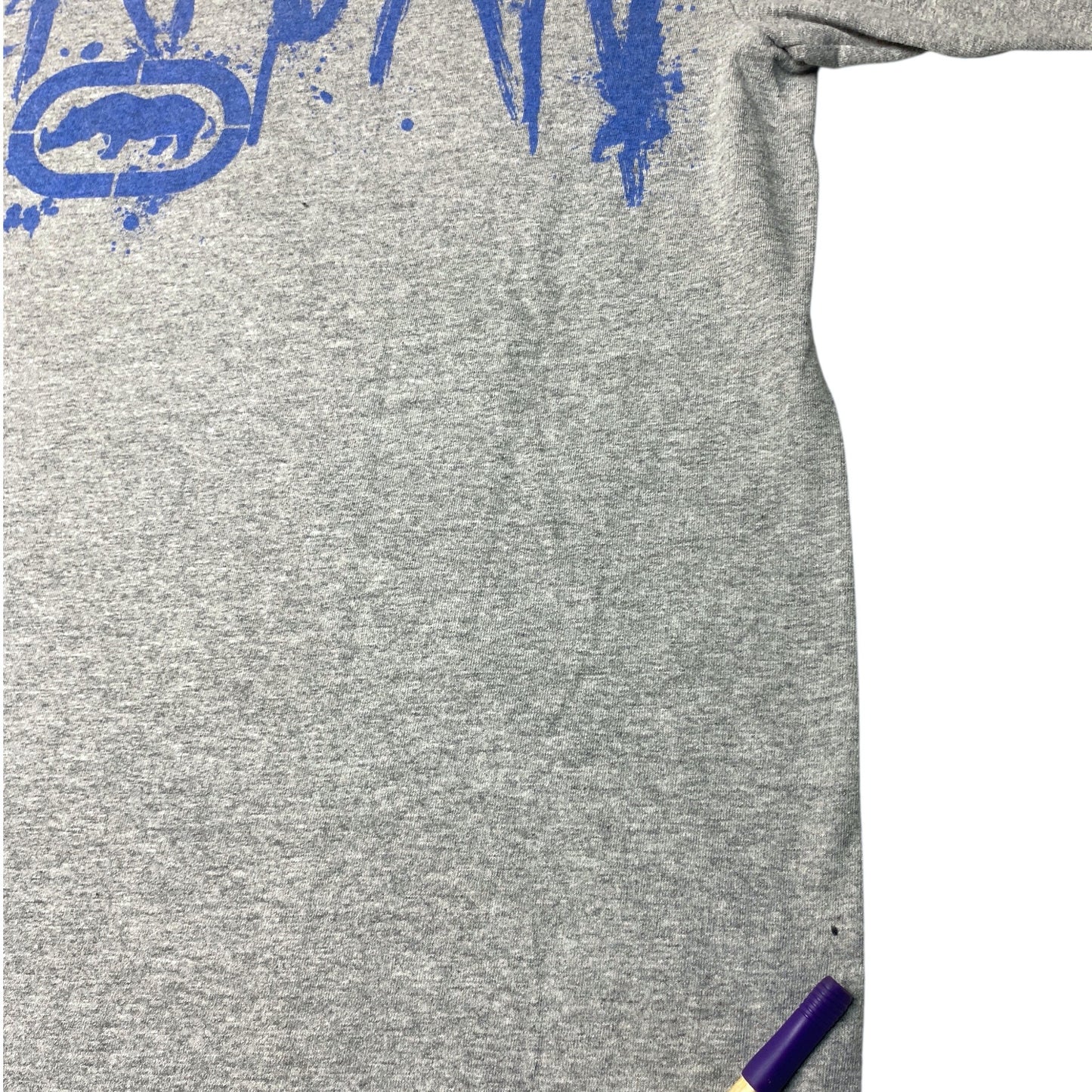 Vintage Ecko Unltd XXL Gray Overcome Overturn Graphic T-Shirt Skull Prison Bars