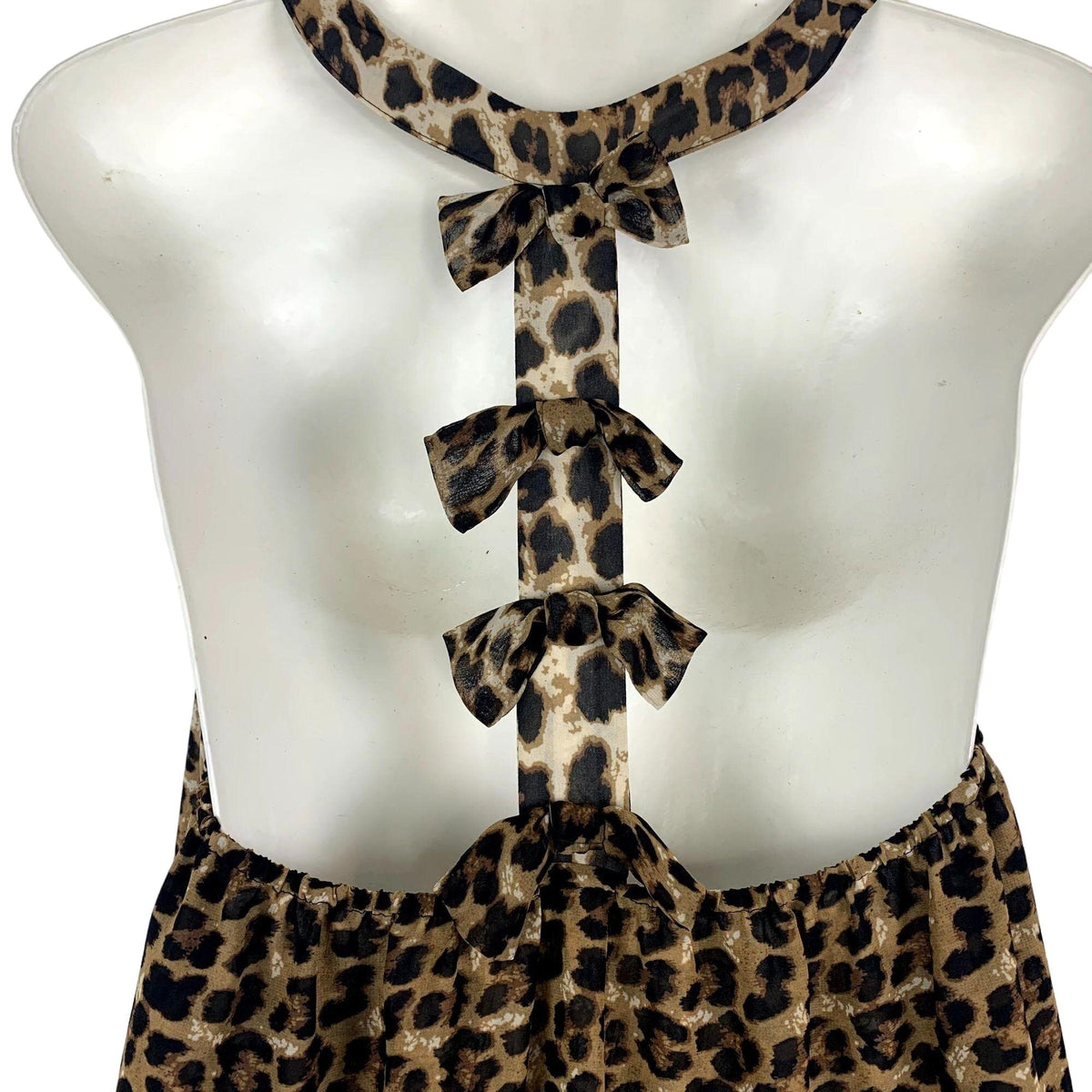 In Bloom L T-Back Chiffon Tank Top Animal Print Scoop Neck Sleeveless Tulip Back