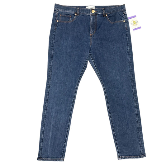 LOFT Modern Skinny Blue Jeans Cropped Stretch Mid Rise Normcore Petite 31/12