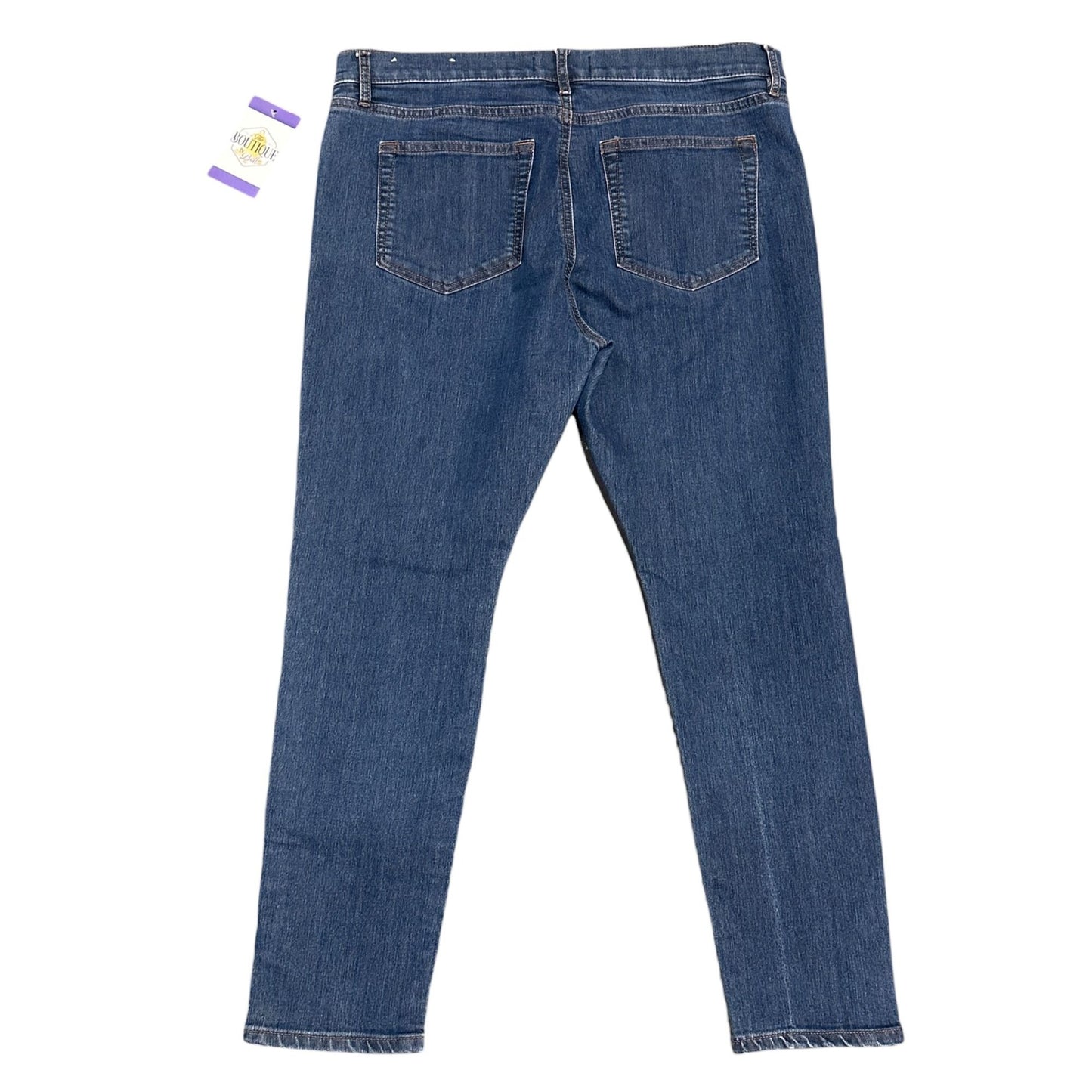 LOFT Modern Skinny Blue Jeans Cropped Stretch Mid Rise Normcore Petite 31/12