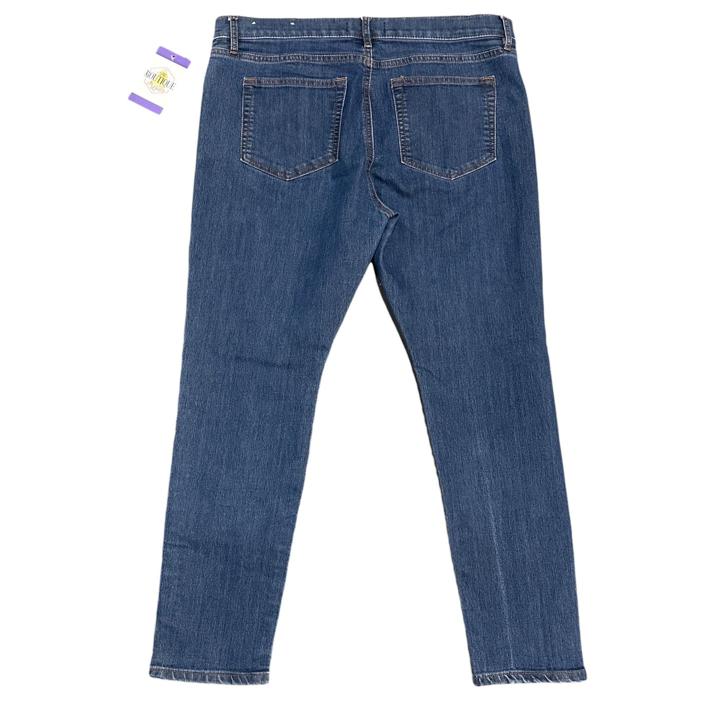 LOFT Modern Skinny Blue Jeans Cropped Stretch Mid Rise Normcore Petite 31/12