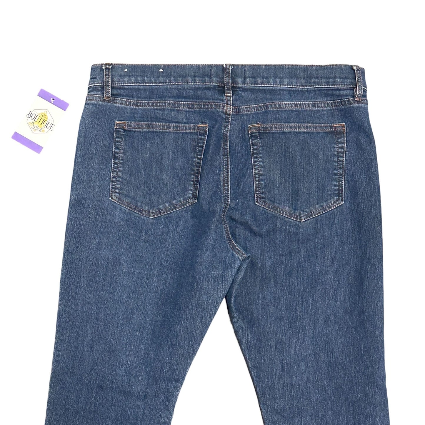 LOFT Modern Skinny Blue Jeans Cropped Stretch Mid Rise Normcore Petite 31/12