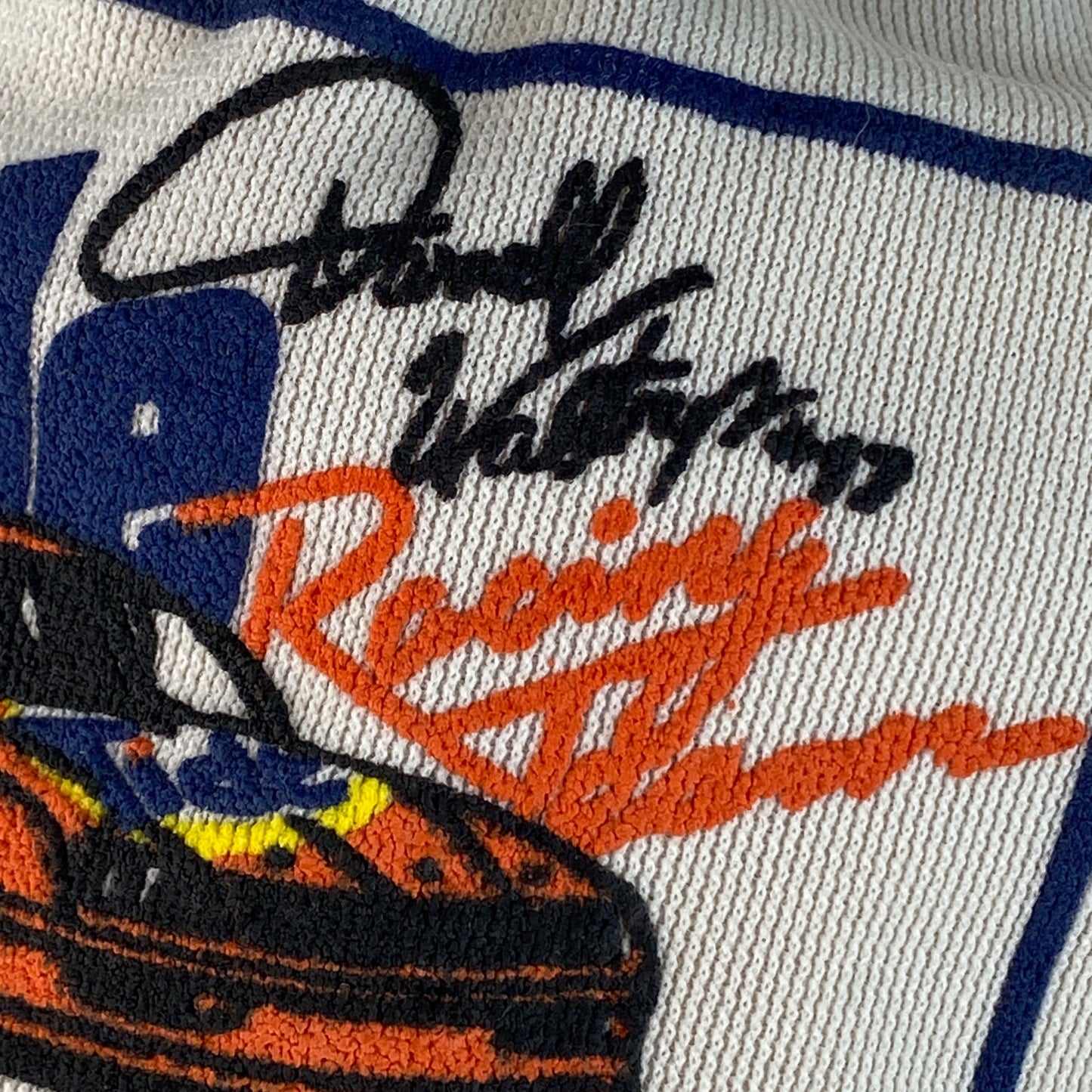 Vintage Darrel Waltrip Trucker Hat Cap Snapback USA Tide Racing Puffy Print Mesh