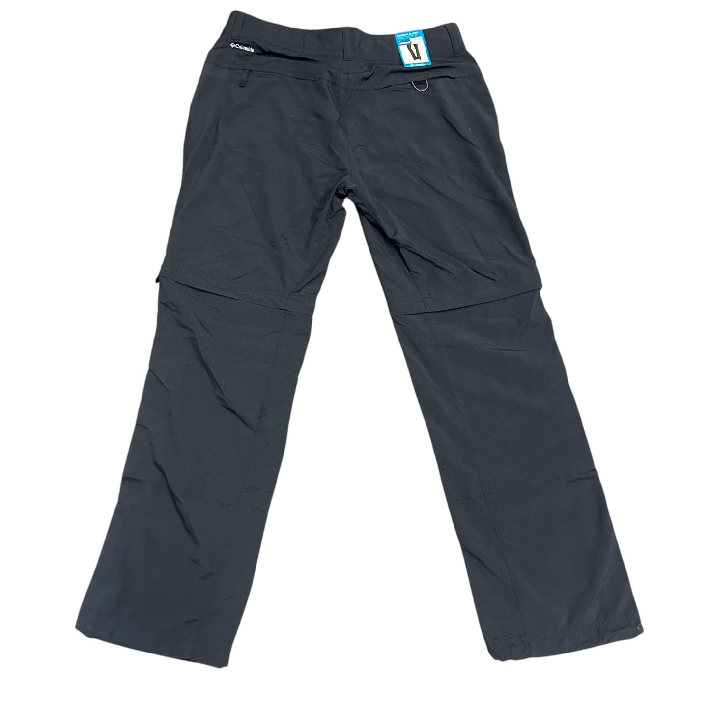 NWT Columbia Womens XL Black Omni Shade Silver Ridge Convertible Pant Hiking