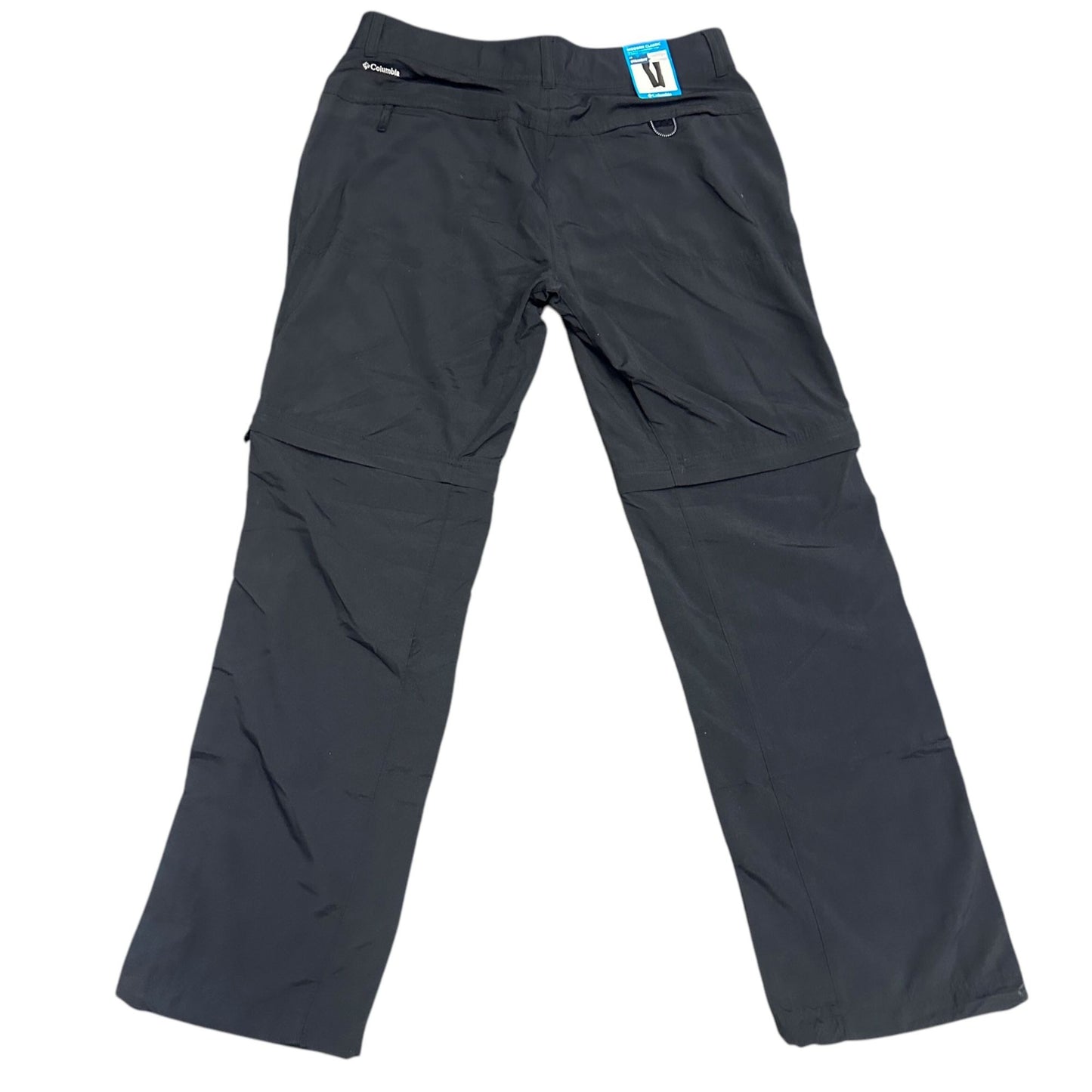 NWT Columbia Womens XL Black Omni Shade Silver Ridge Convertible Pant Hiking