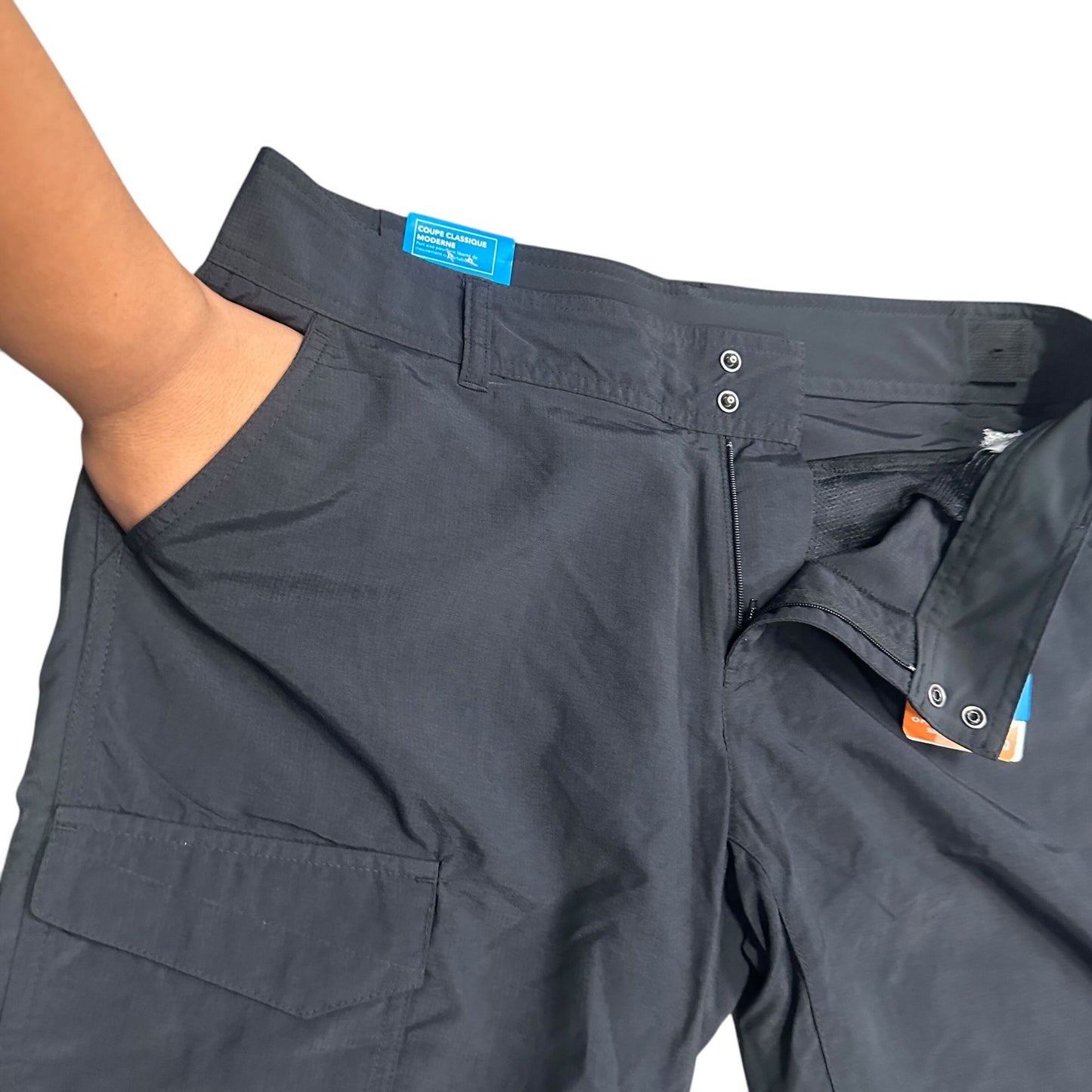 NWT Columbia Womens XL Black Omni Shade Silver Ridge Convertible Pant Hiking