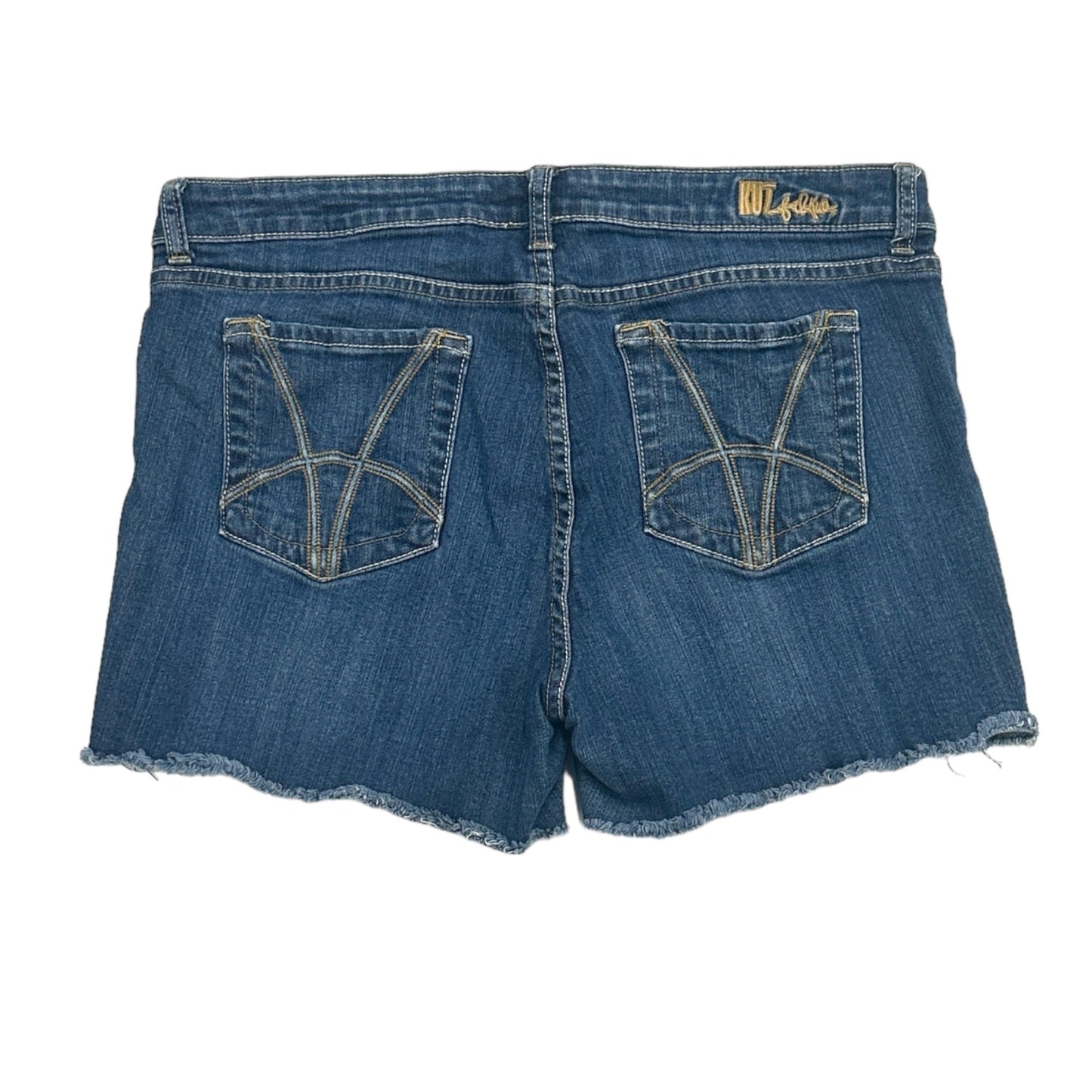 Kut From Kloth Cut Off Jean Shorts Womens 14 Frayed High Rise Raw Hem Stretch