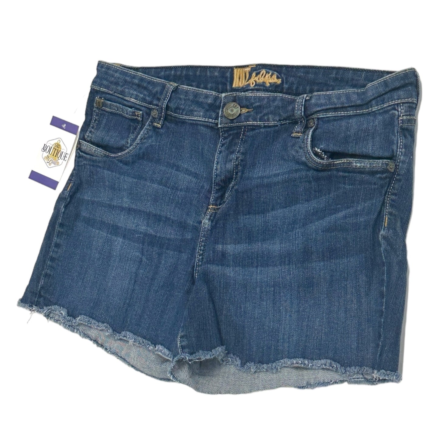 Kut From Kloth Cut Off Jean Shorts Womens 14 Frayed High Rise Raw Hem Stretch