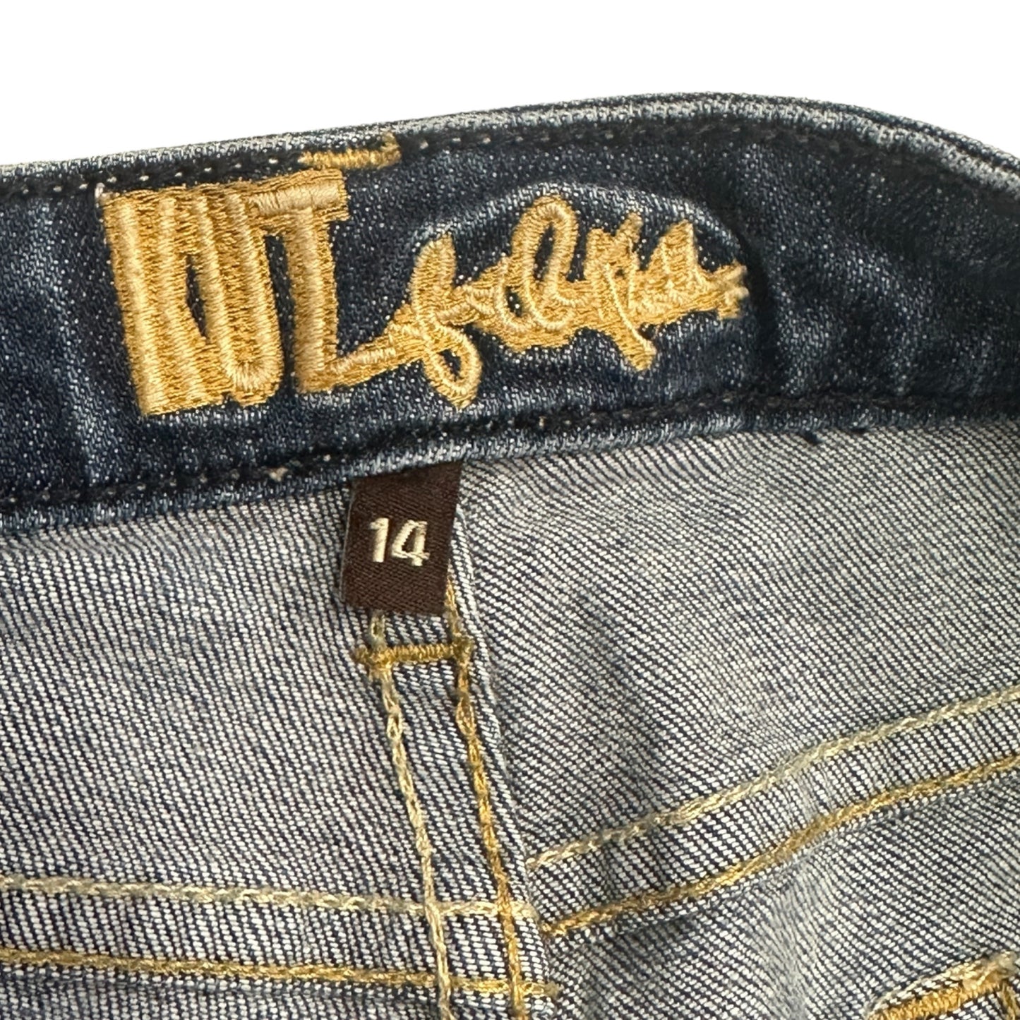 Kut From Kloth Cut Off Jean Shorts Womens 14 Frayed High Rise Raw Hem Stretch