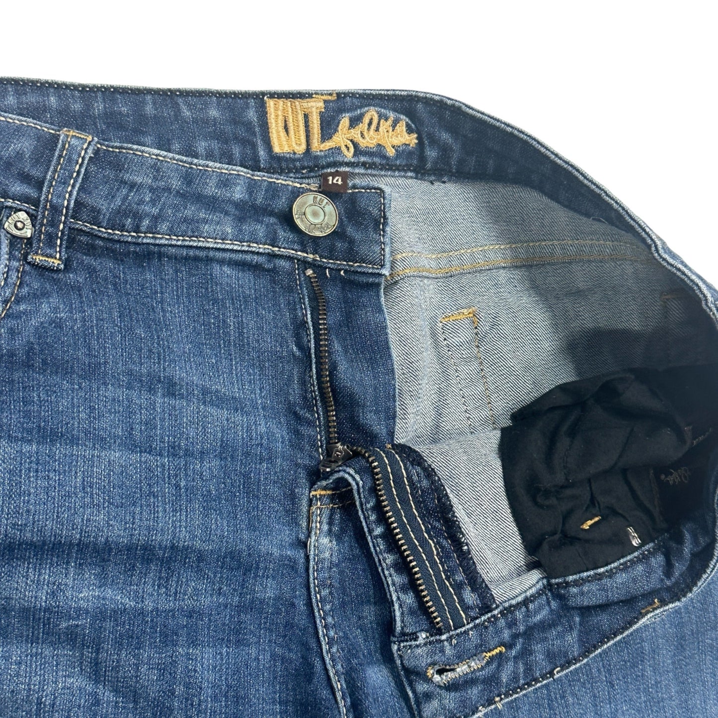 Kut From Kloth Cut Off Jean Shorts Womens 14 Frayed High Rise Raw Hem Stretch