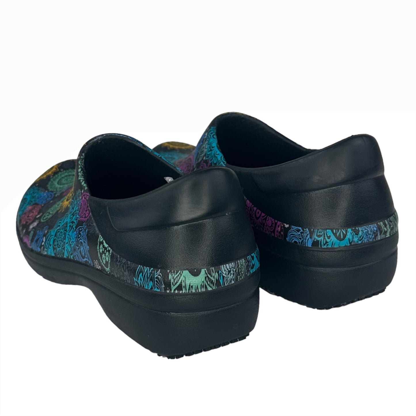 Crocs Womens 6 Neira Pro II Graphic Slip On Clogs Dual Comfort Slip Resistant