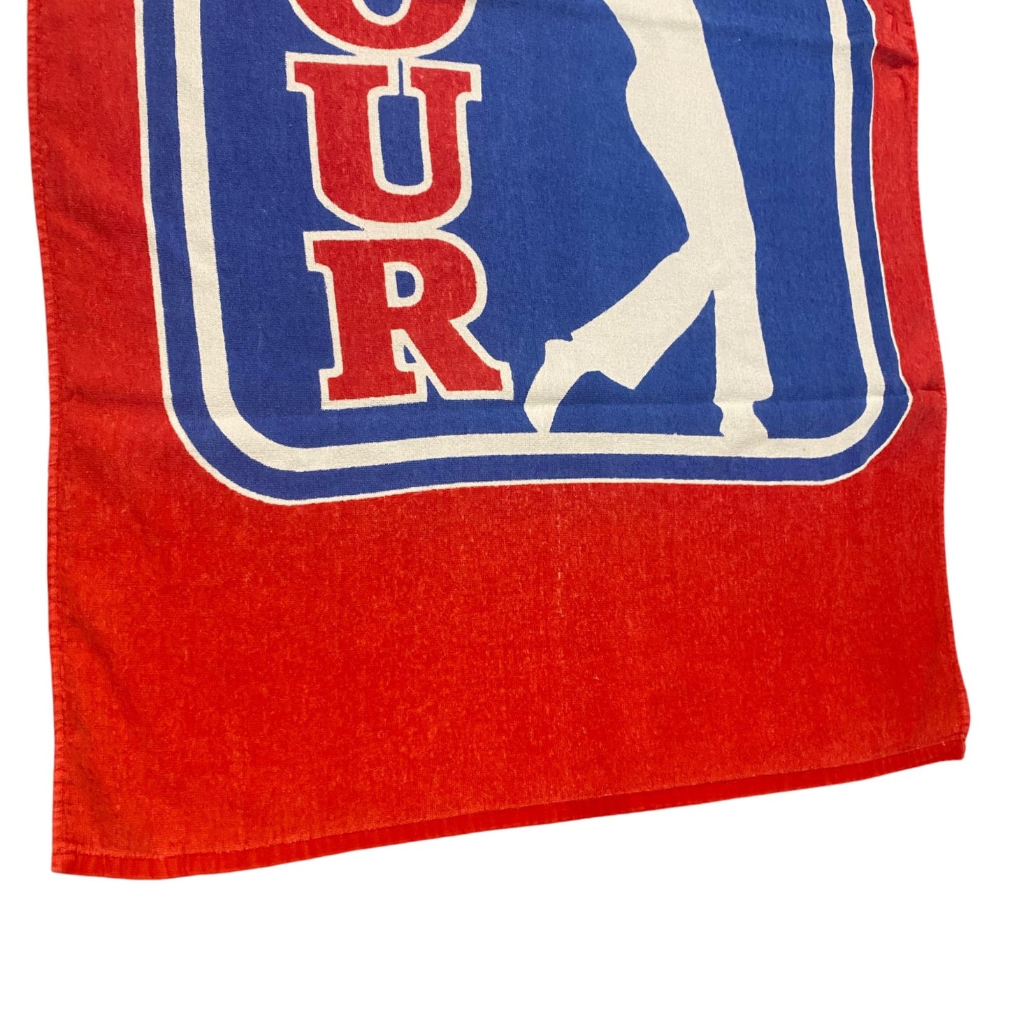McArthur PGA Tour Bath Towel 50"x29" Red Blue Cotton Full Size Golf Golfing