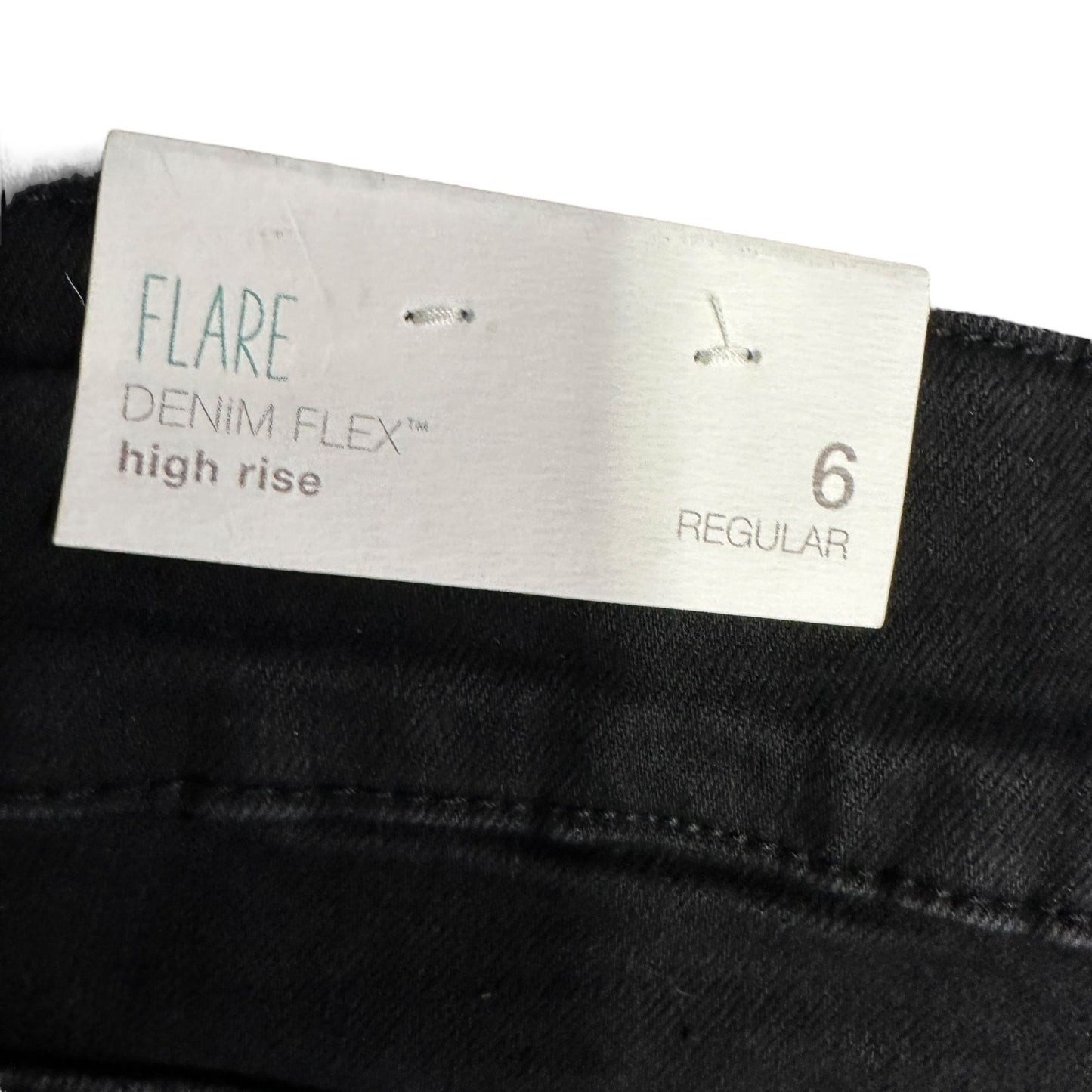 NWT M Jeans by Maurices Womens 6 Regular Flare Denim Flex High Rise Black Jeans