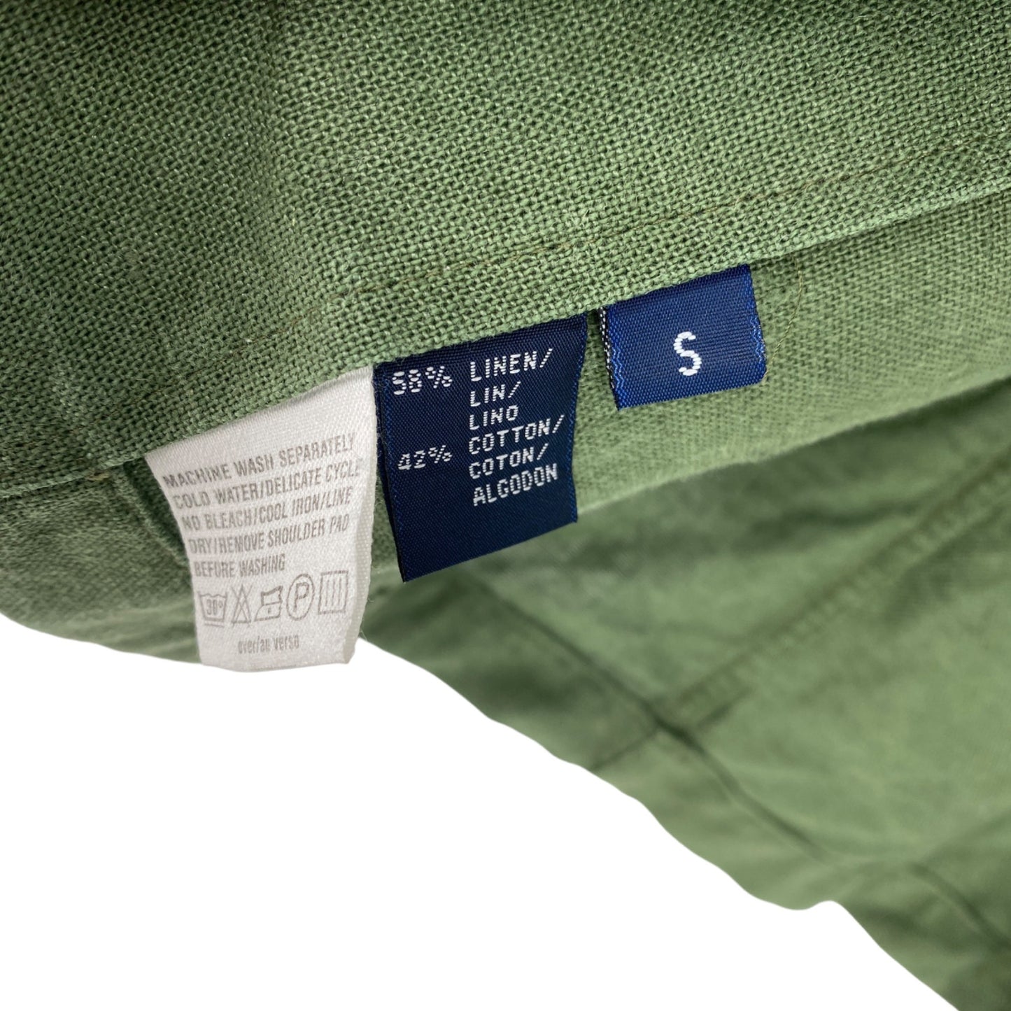 Vtg Liz Sport Linen Blazer Jacket S Green Career Academia Office Wear Quiet Lux