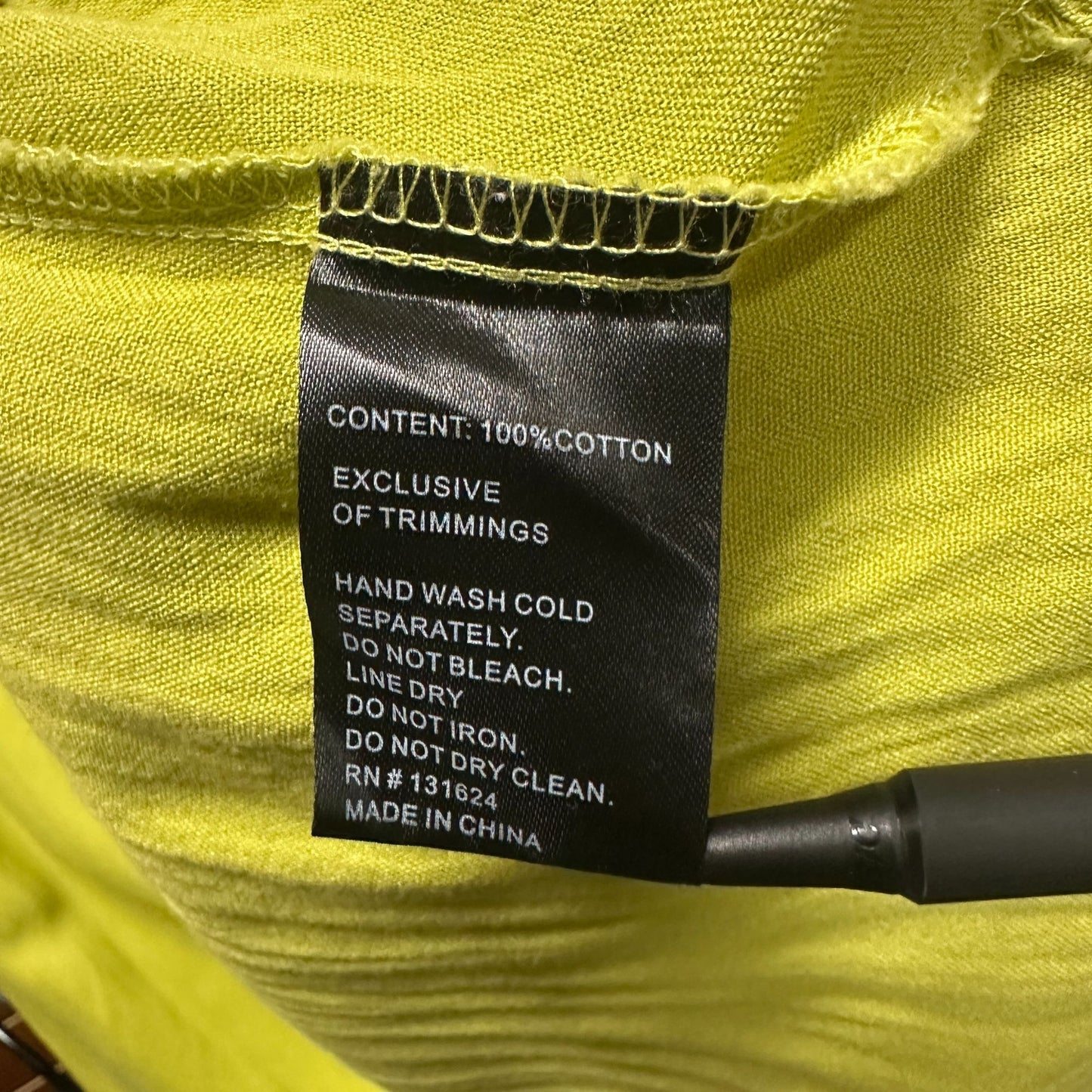 Calessa Womens 3X Tunic Top Lime Green Floral Embroidered Boho Shirt 3/4 Sleeve