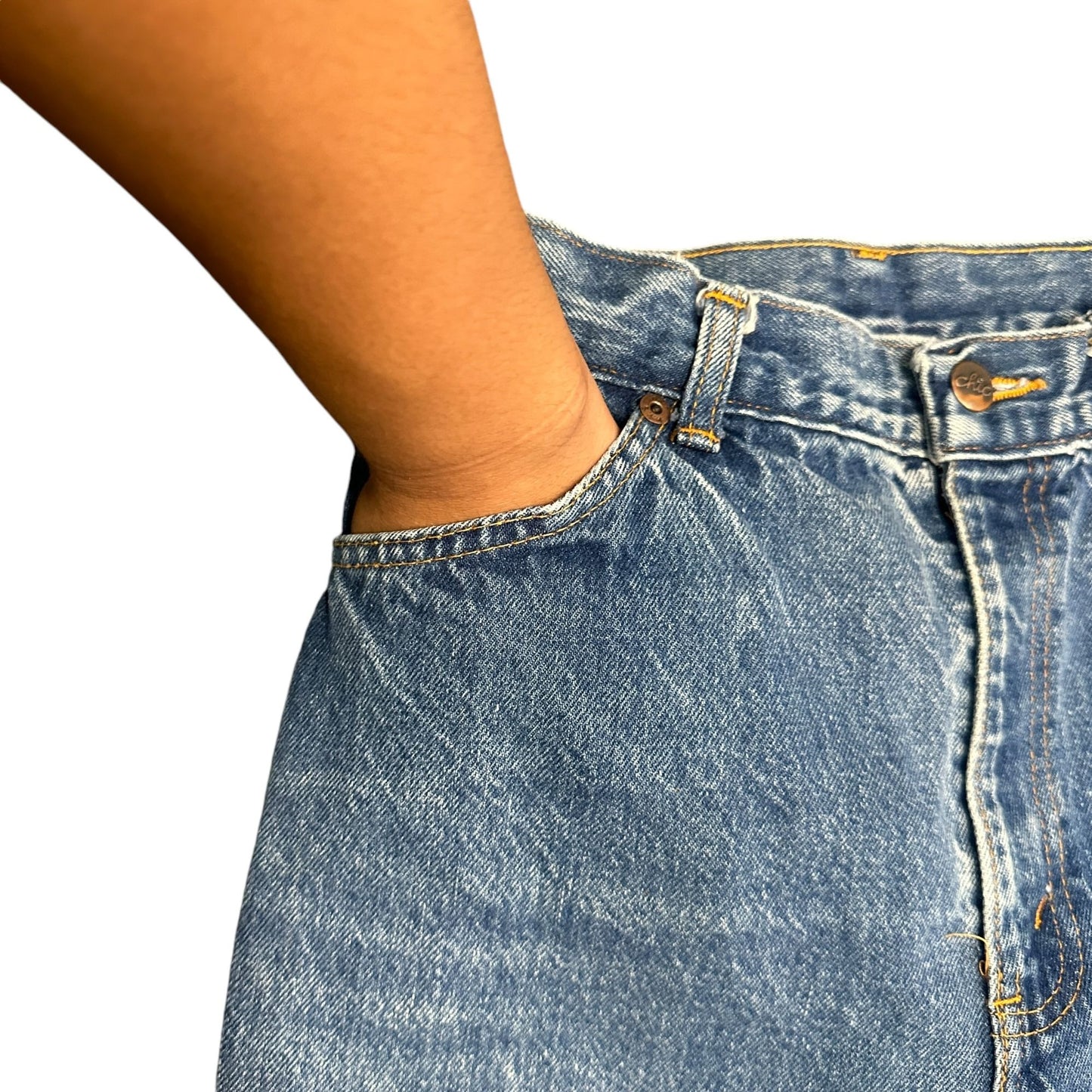 Vtg H.I.S. Chic Mom Jeans 10/11 High Waist Straight USA Preppy Normcore Street