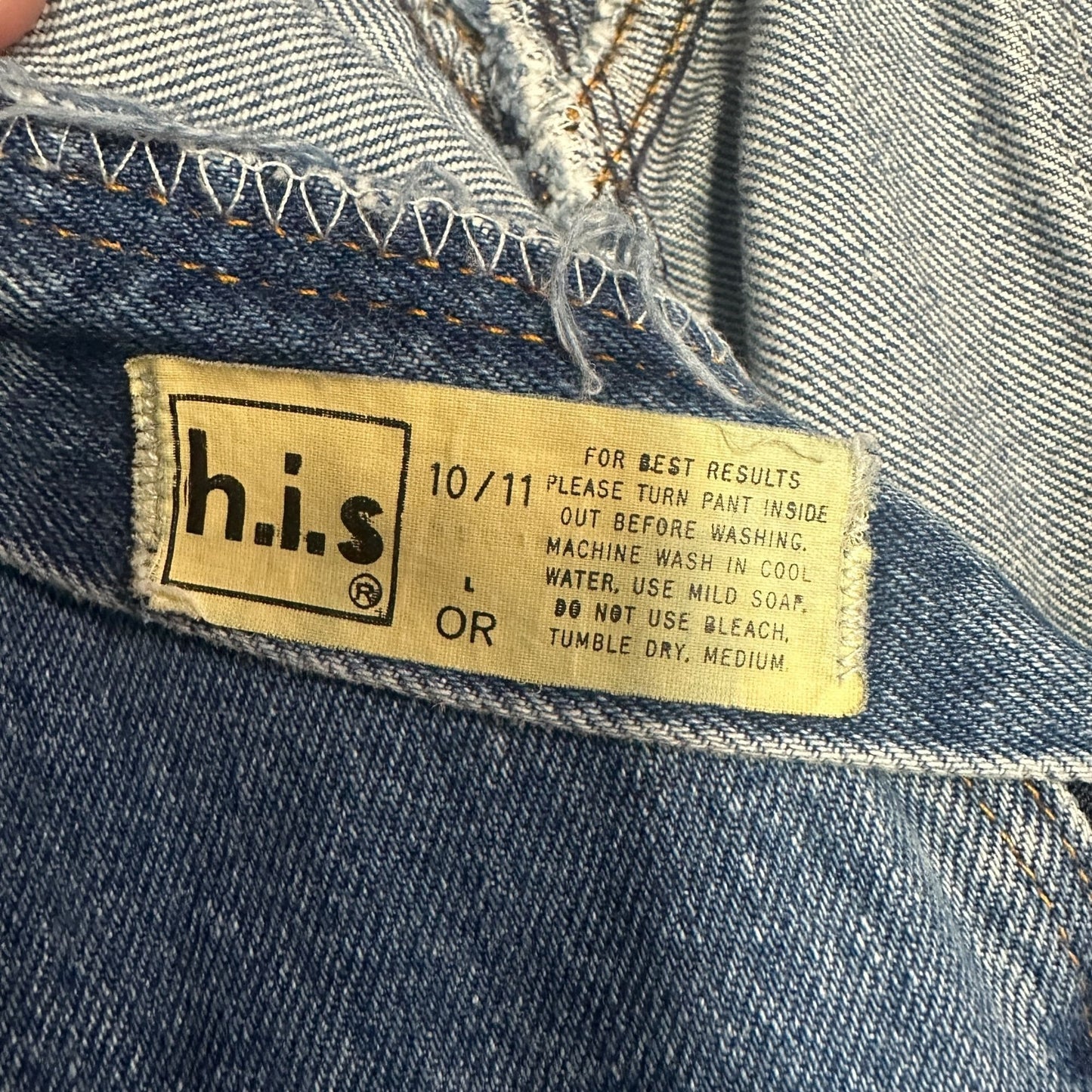 Vtg H.I.S. Chic Mom Jeans 10/11 High Waist Straight USA Preppy Normcore Street