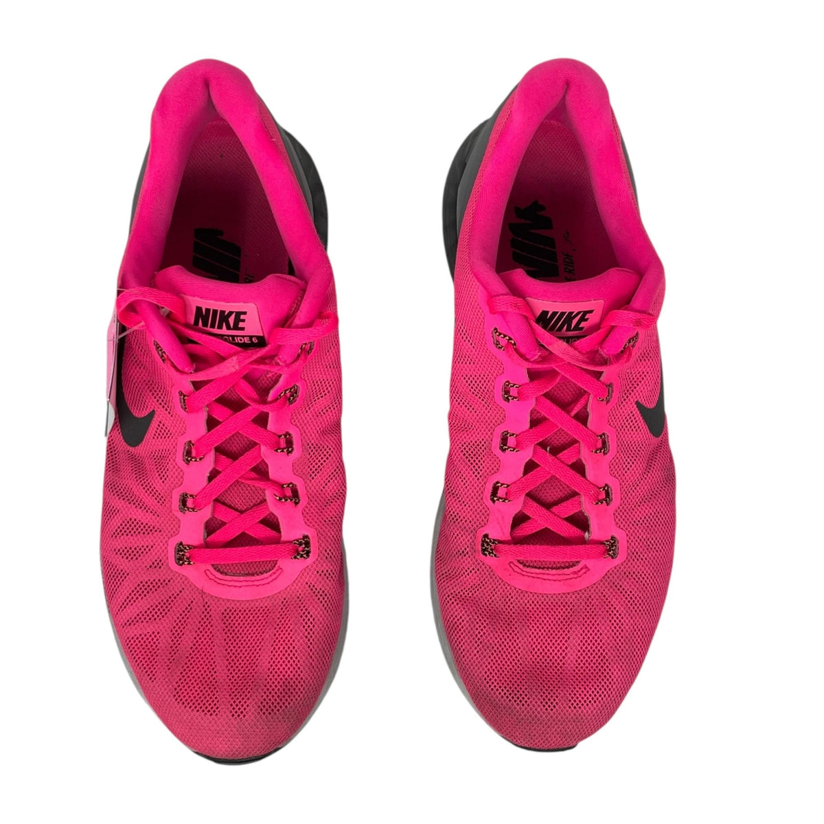 Nike Womens 11 Lunarlon Running Shoes Hot Pink Breathable Mesh Athletic Sneakers