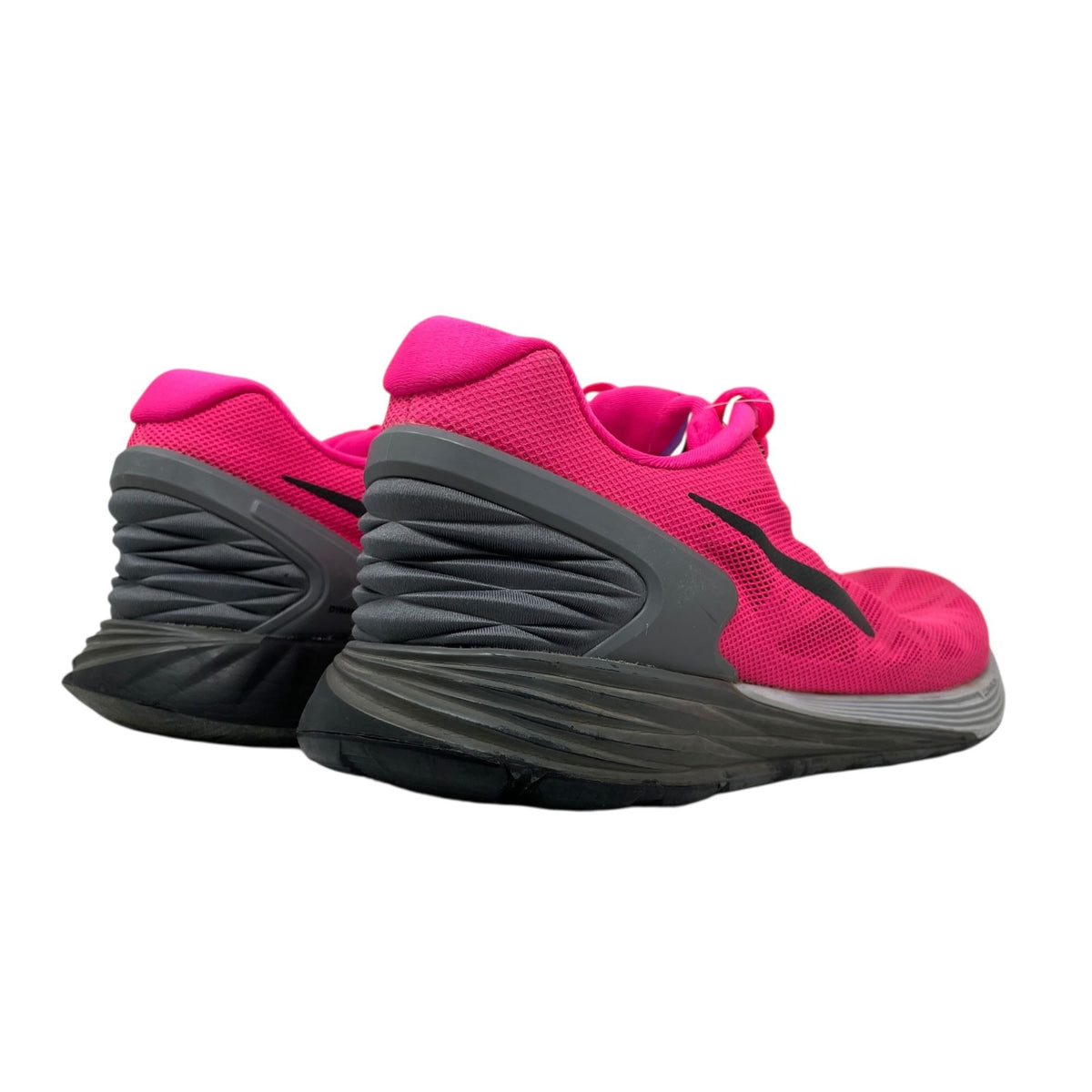 Nike Womens 11 Lunarlon Running Shoes Hot Pink Breathable Mesh Athletic Sneakers