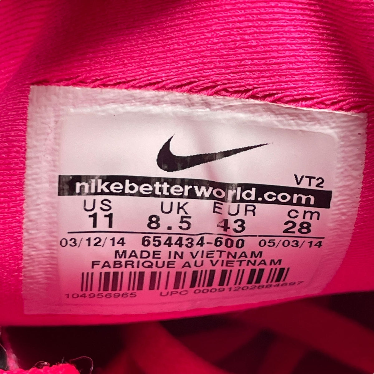 Nike Womens 11 Lunarlon Running Shoes Hot Pink Breathable Mesh Athletic Sneakers