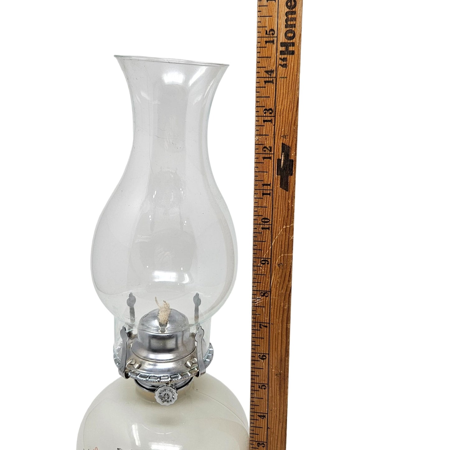 Vtg Lamplight Farms 14.5" Oil Lamp Lantern Cottagecore Shabby Farmhouse Granny