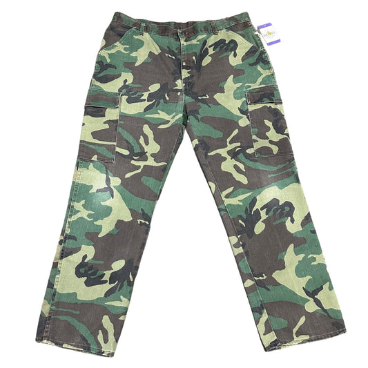 Vintage Liberty Camo Jeans 40x32 Woodland Camouflage Cargo Hunting Workwear USA