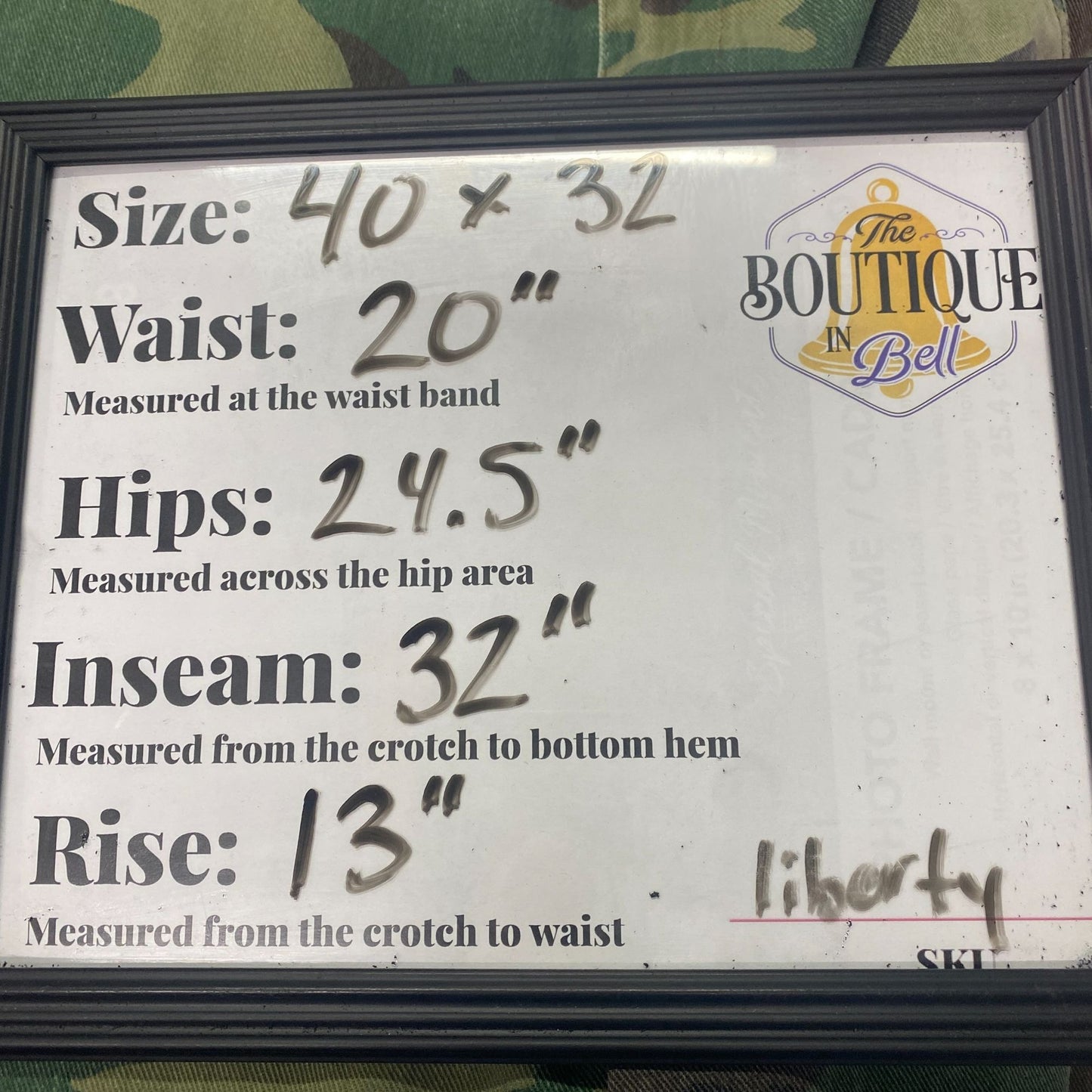 Vintage Liberty Camo Jeans 40x32 Woodland Camouflage Cargo Hunting Workwear USA