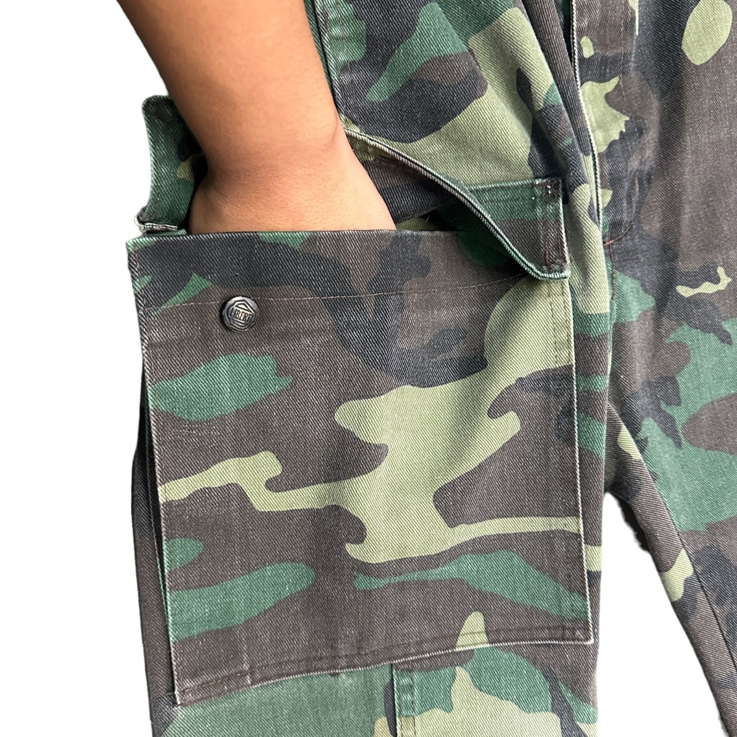 Vintage Liberty Camo Jeans 40x32 Woodland Camouflage Cargo Hunting Workwear USA