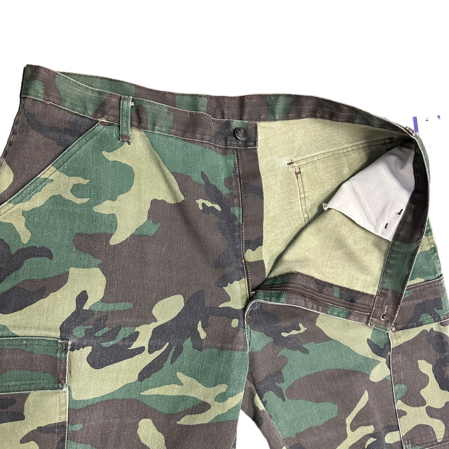 Vintage Liberty Camo Jeans 40x32 Woodland Camouflage Cargo Hunting Workwear USA