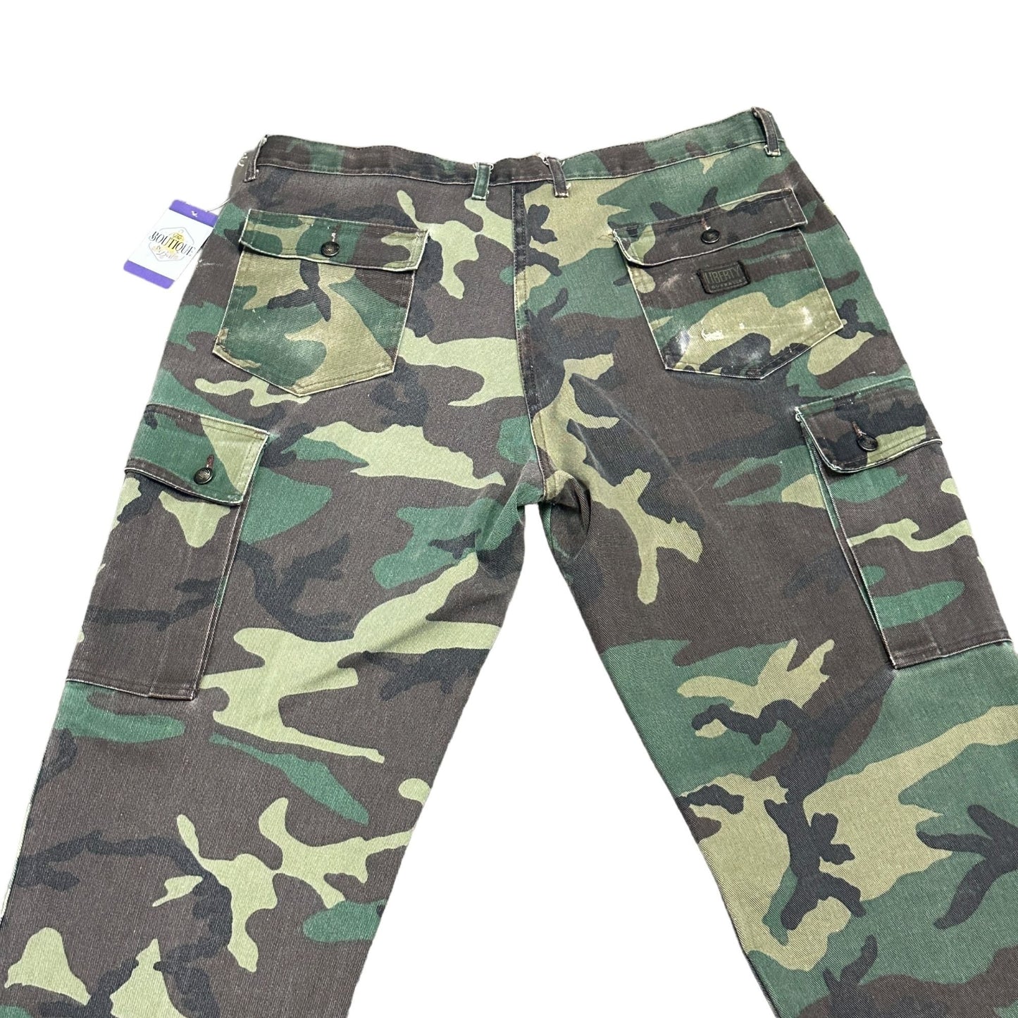 Vintage Liberty Camo Jeans 40x32 Woodland Camouflage Cargo Hunting Workwear USA