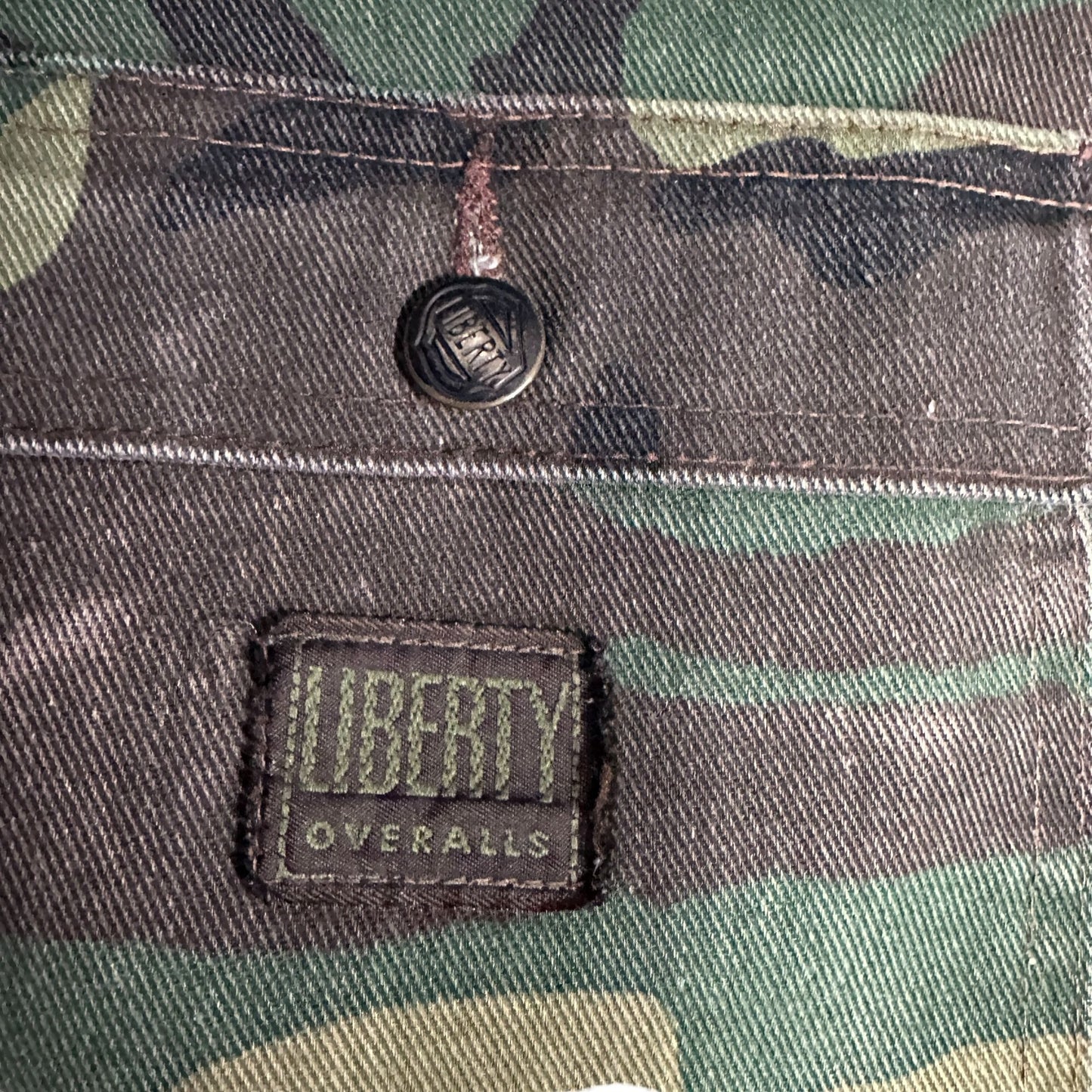 Vintage Liberty Camo Jeans 40x32 Woodland Camouflage Cargo Hunting Workwear USA