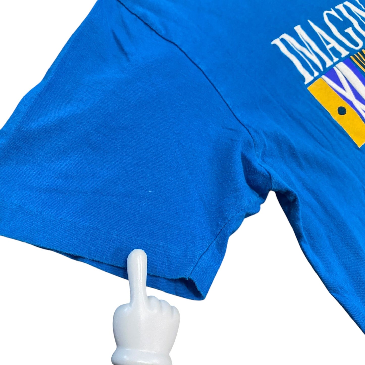 Vintage Carnival Cruise Mens XXL Blue TShirt Single Stitch Imagination Ship Flag