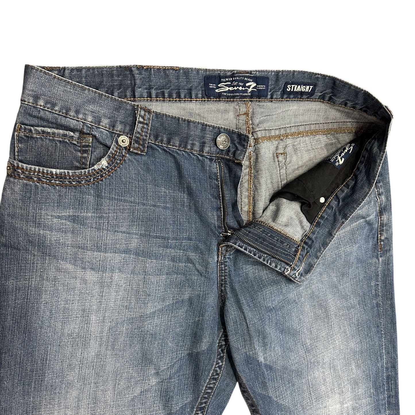 Seven7 Mens Relaxed Fit Straight Leg Jeans 40X32 100% Cotton Normcore Workwear