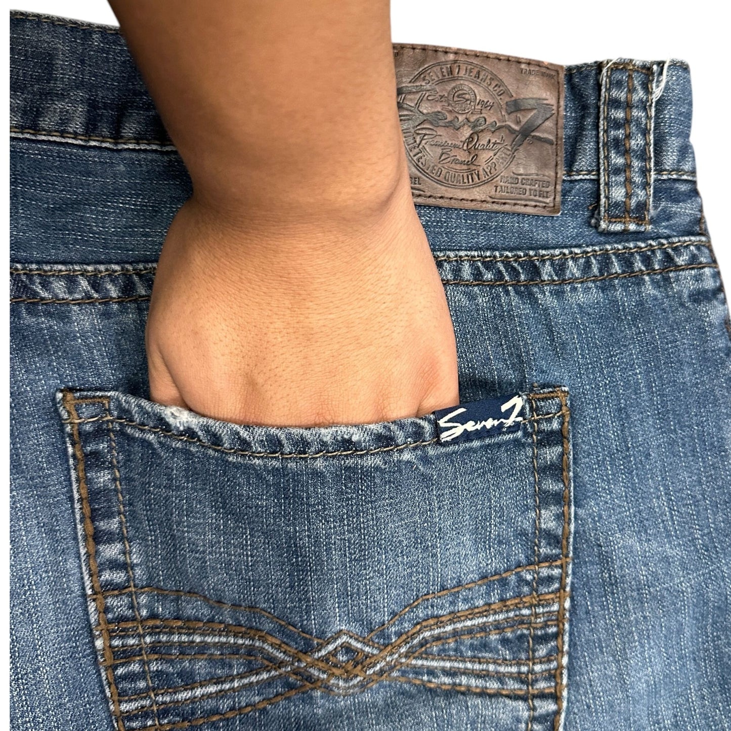 Seven7 Mens Relaxed Fit Straight Leg Jeans 40X32 100% Cotton Normcore Workwear