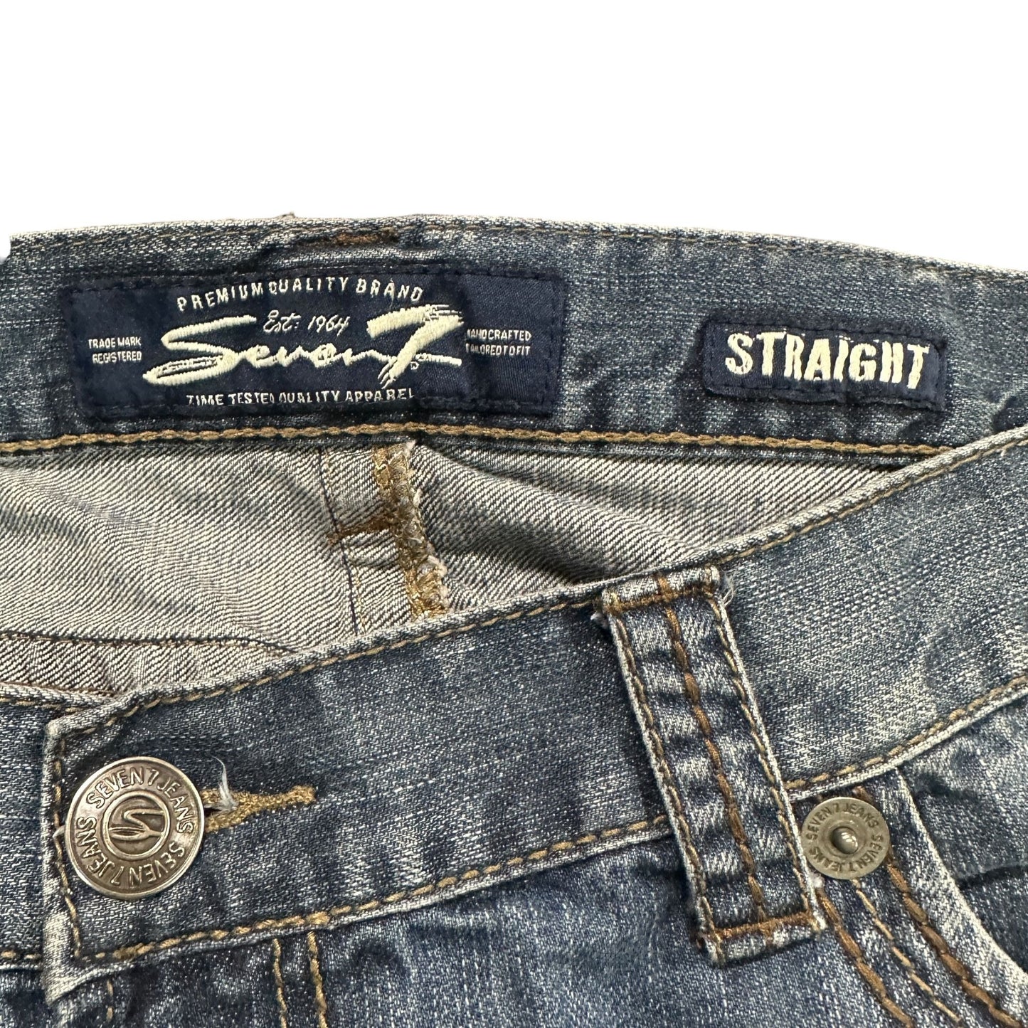 Seven7 Mens Relaxed Fit Straight Leg Jeans 40X32 100% Cotton Normcore Workwear